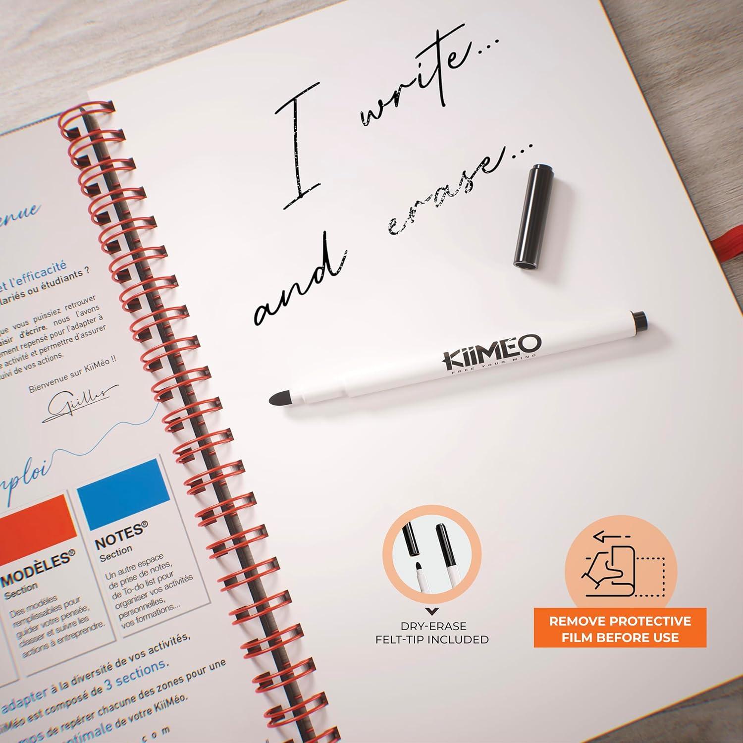 Cuaderno KiiMéo B5 Gris - 140 Páginas 100g/m² + Página Borrable