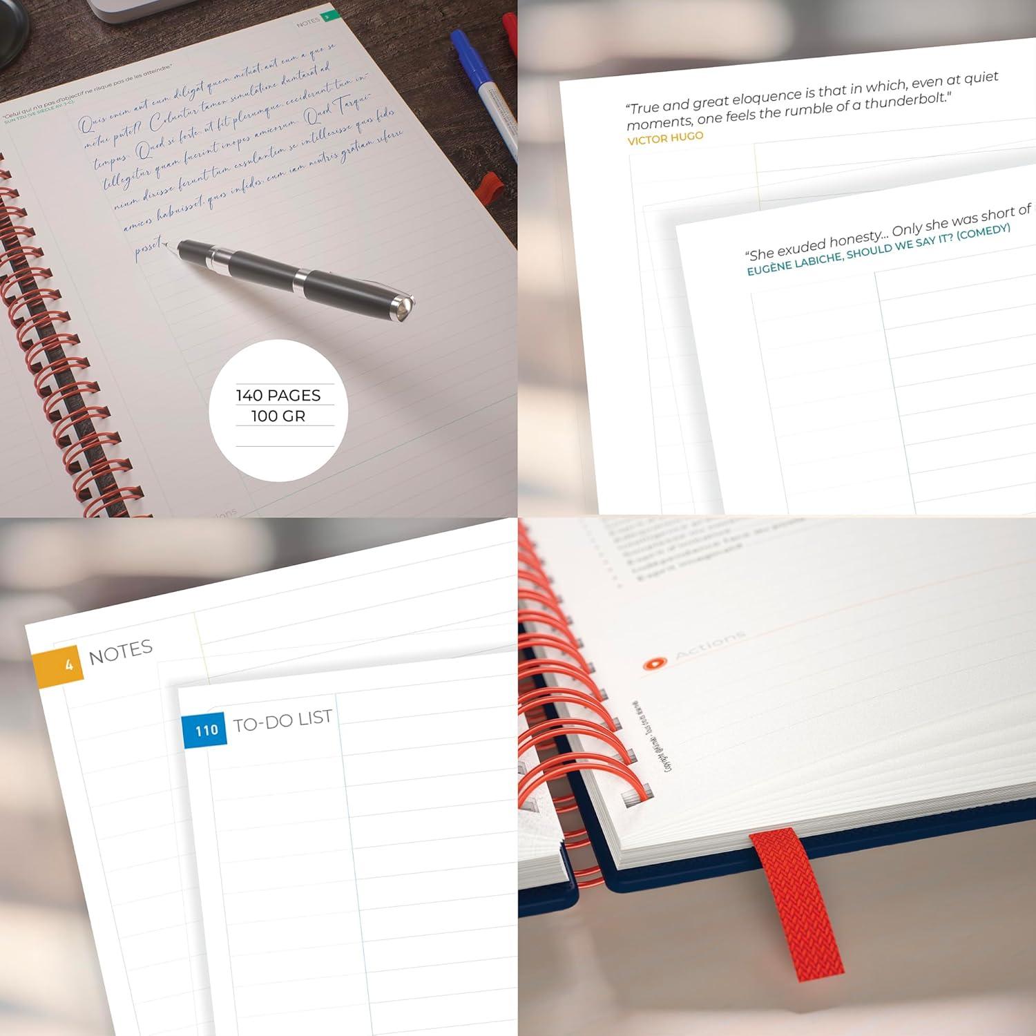 Cuaderno KiiMéo B5 Gris - 140 Páginas 100g/m² + Página Borrable