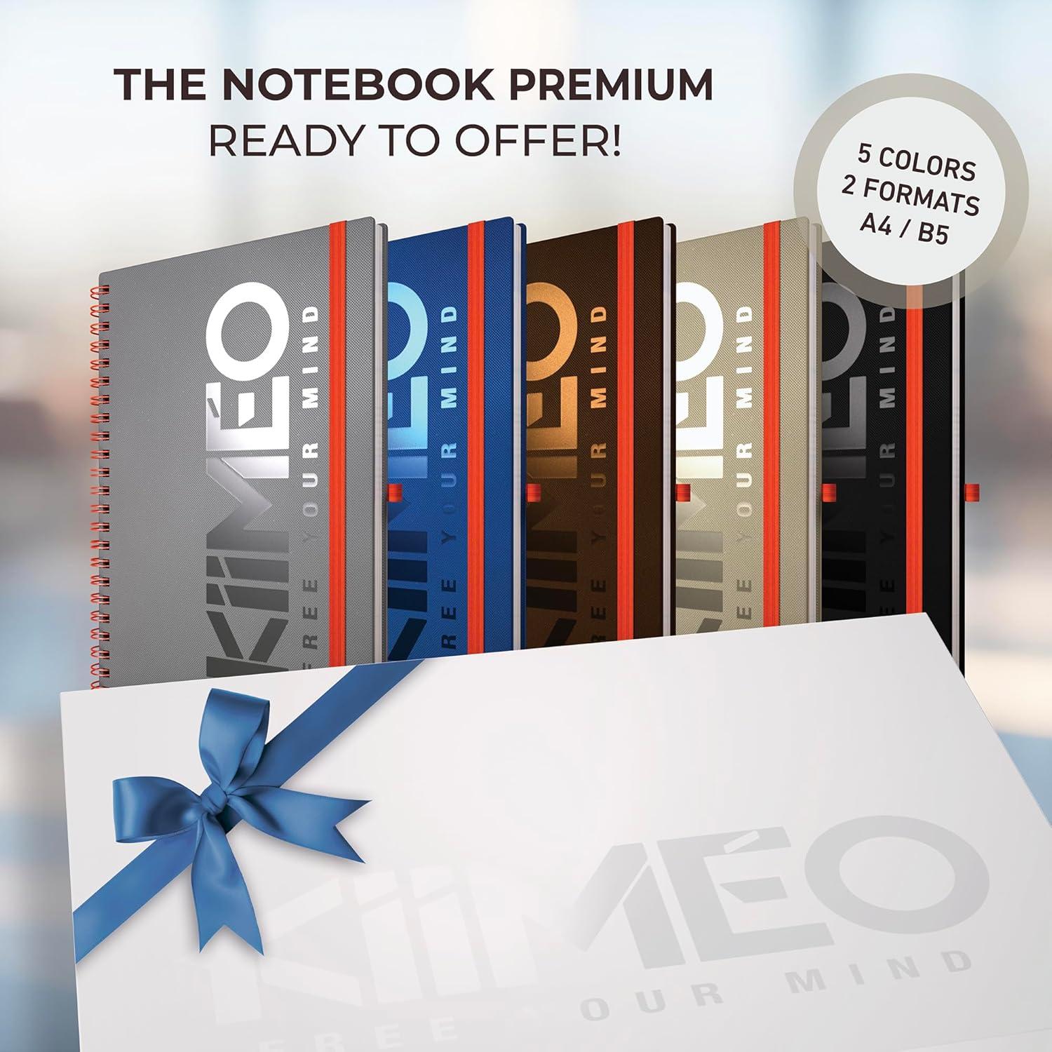 Cuaderno KiiMéo B5 Gris - 140 Páginas 100g/m² + Página Borrable