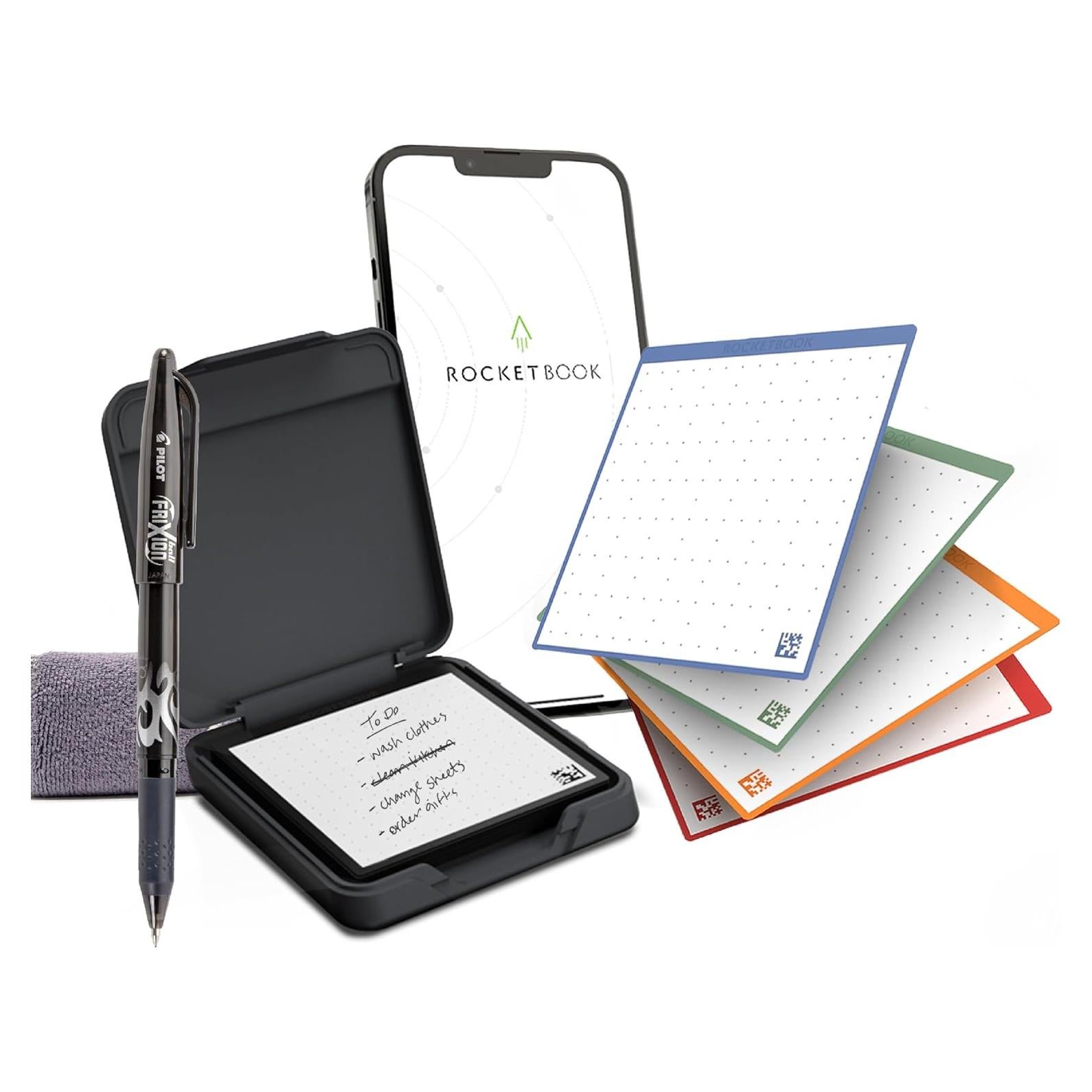 Notas Adhesivas Reutilizables Rocketbook 3x3cm con Estuche