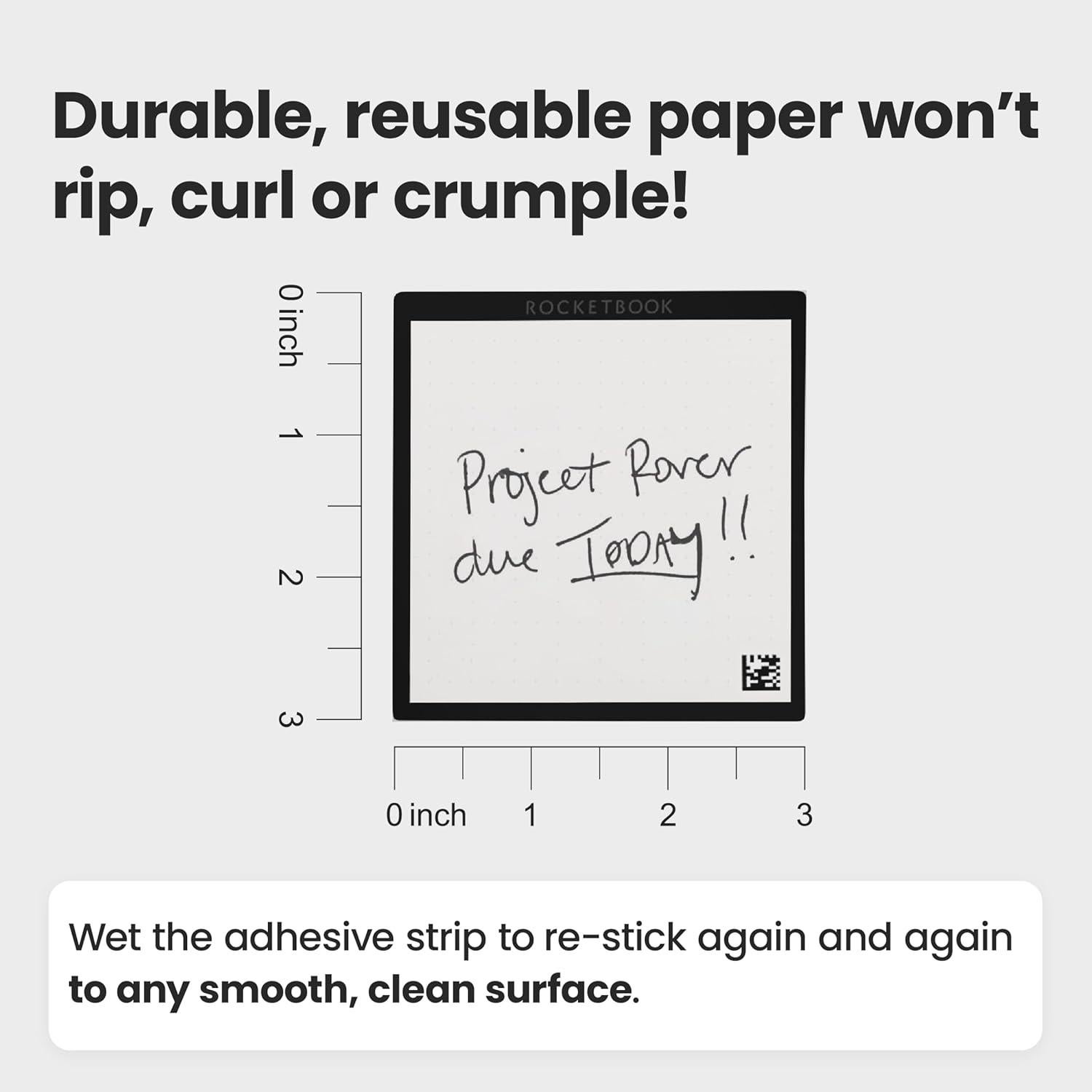 Notas Adhesivas Reutilizables Rocketbook 3x3cm con Estuche