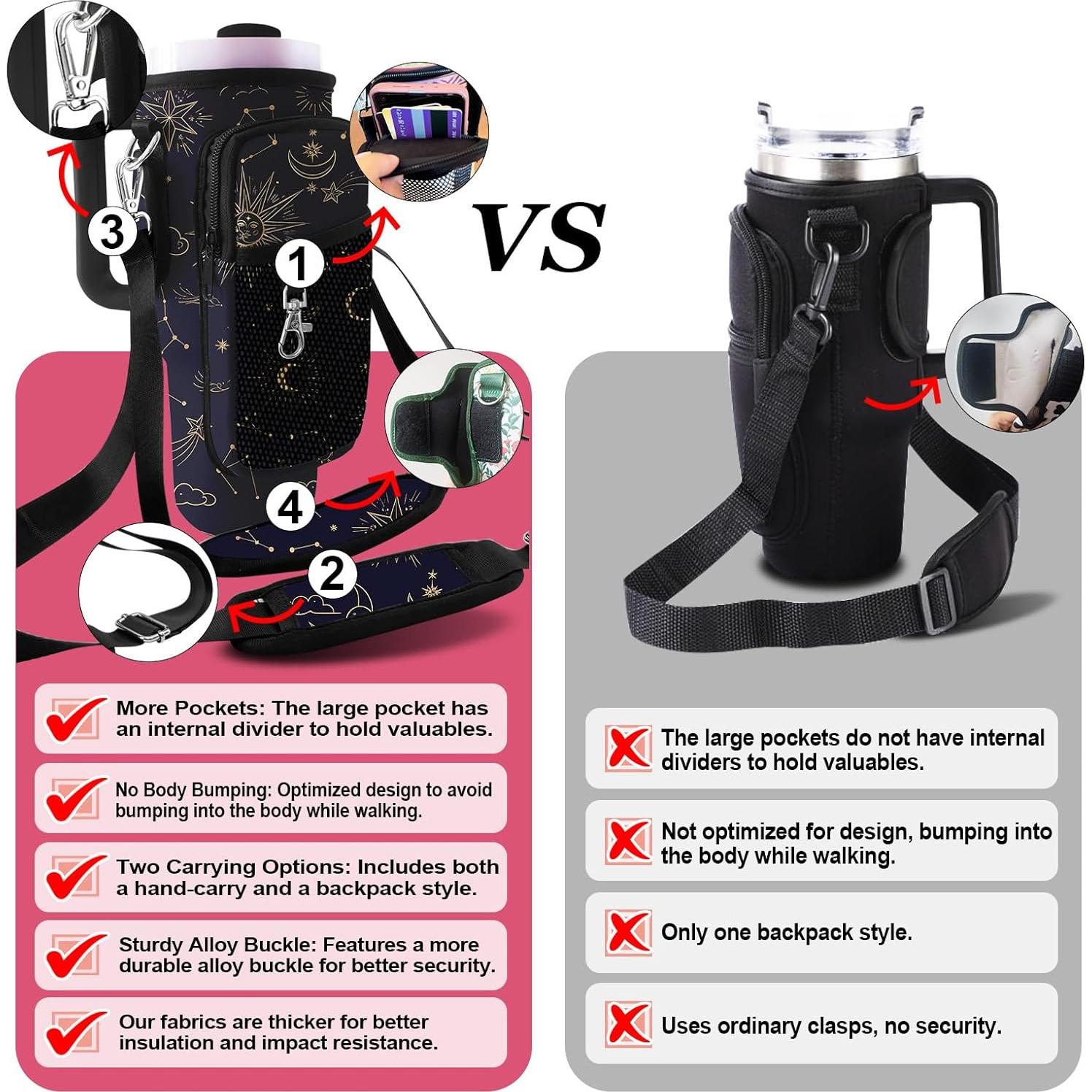 Bolsa Portátil LAOTANGJIA para Taza Stanley 30-40oz con Correas