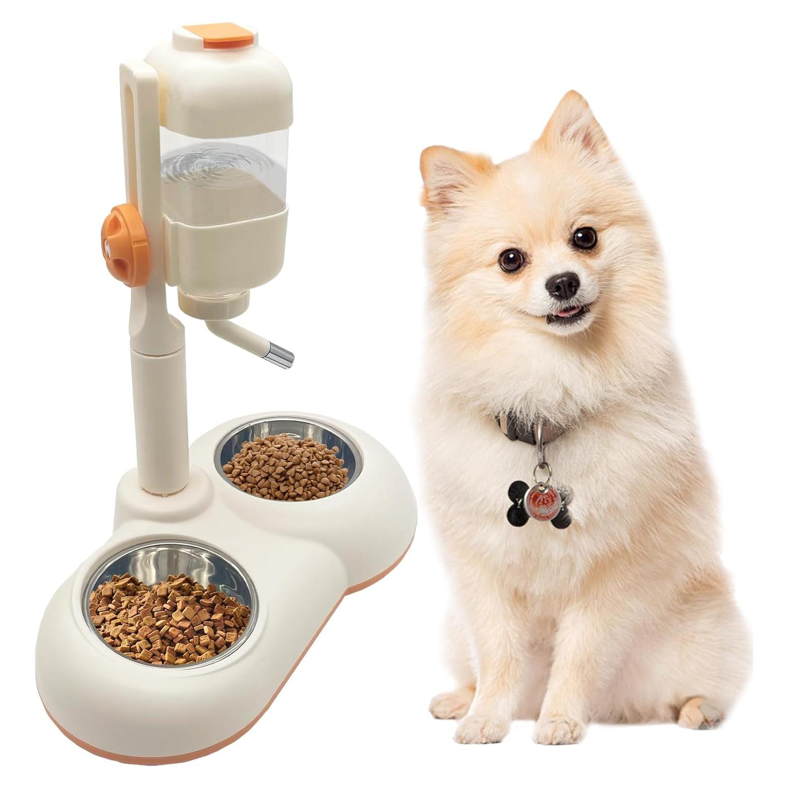 Botella Dispensadora de Agua Fhiny 0.85L Ajustable para Mascotas