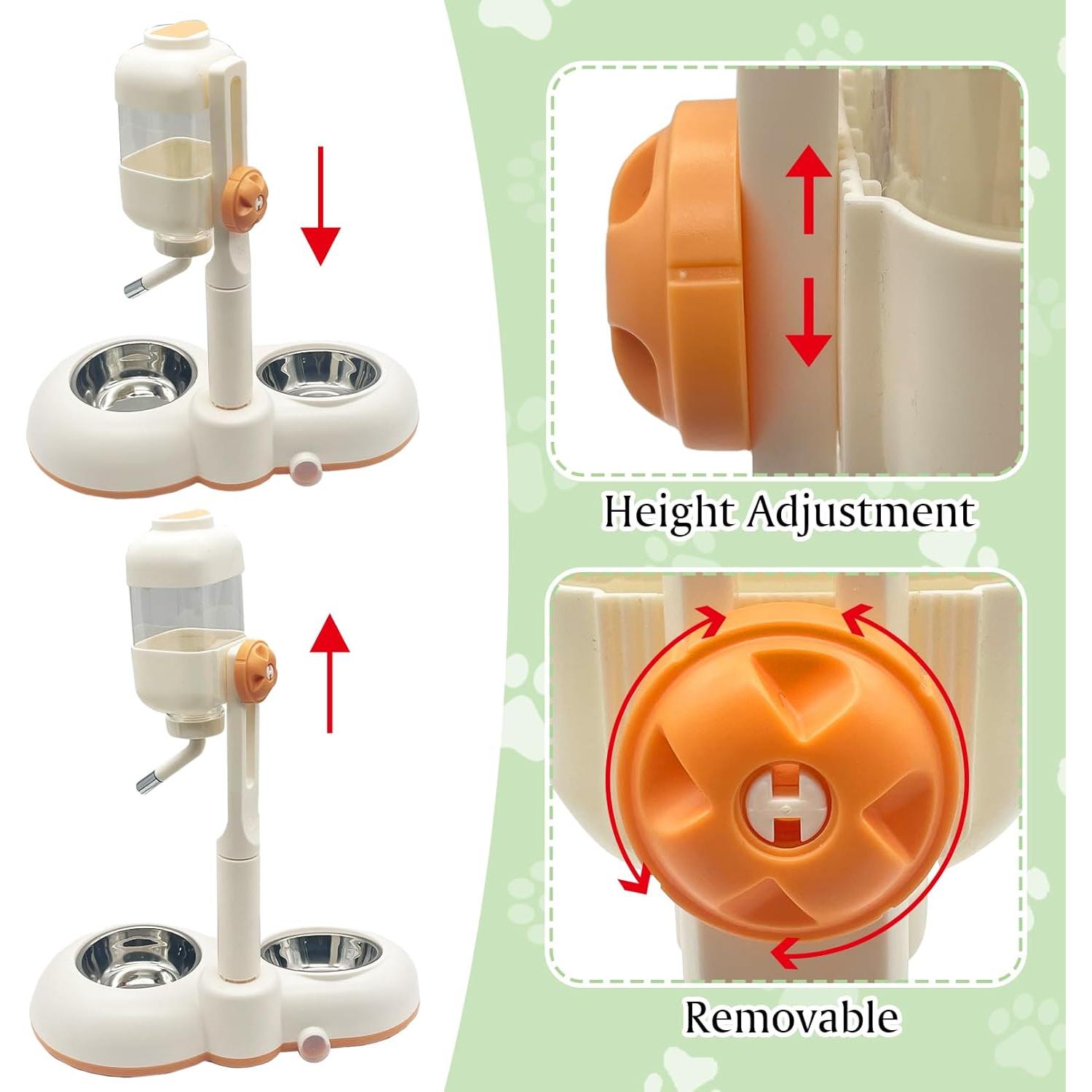 Botella Dispensadora de Agua Fhiny 0.85L Ajustable para Mascotas