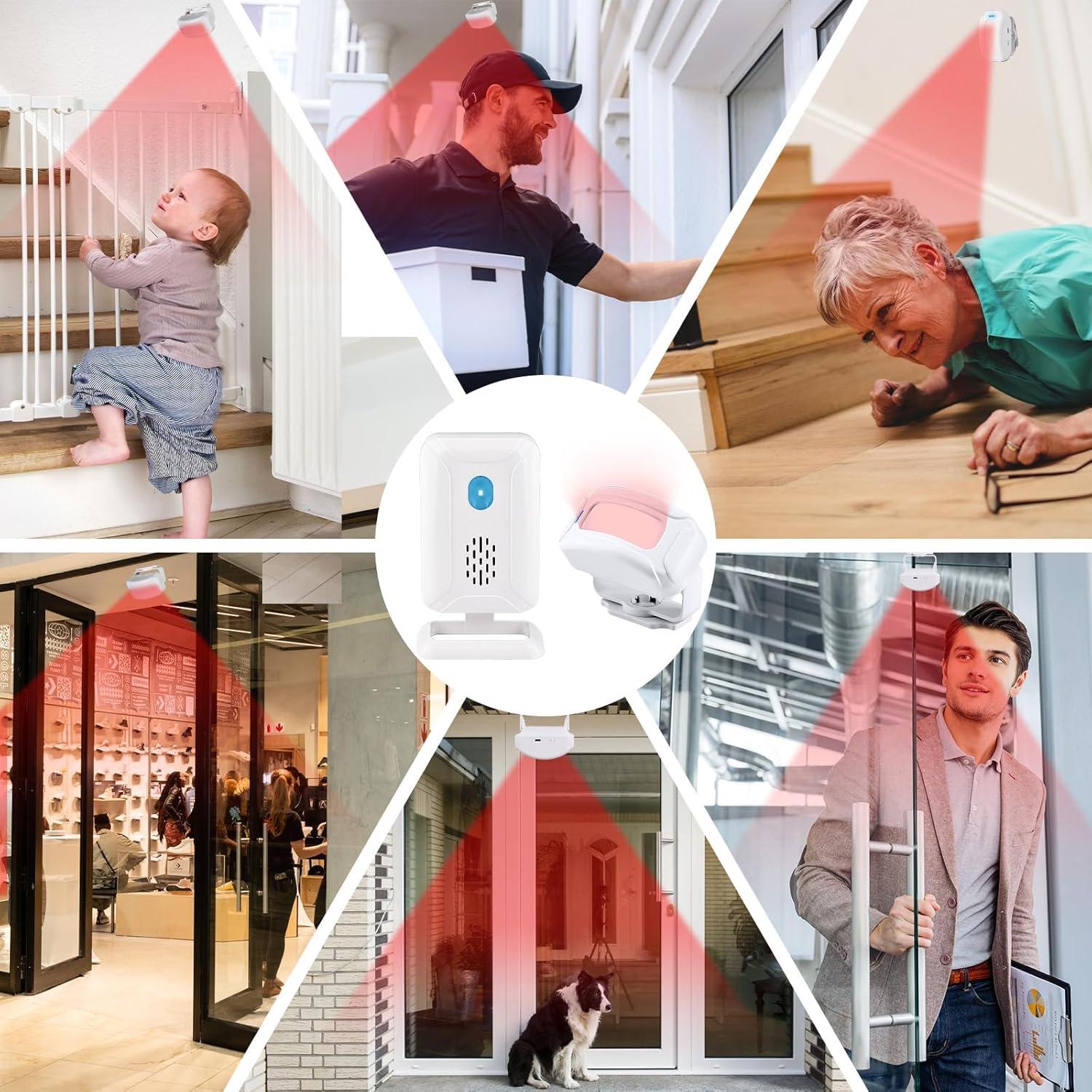 Timbre de Puerta GREENCYCLE con 2 Sensores y Alarma