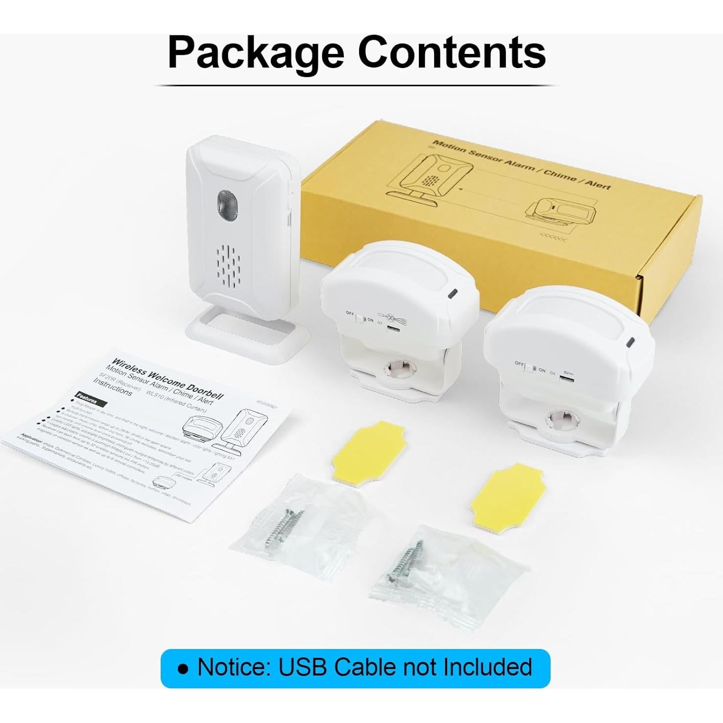 Timbre de Puerta GREENCYCLE con 2 Sensores y Alarma