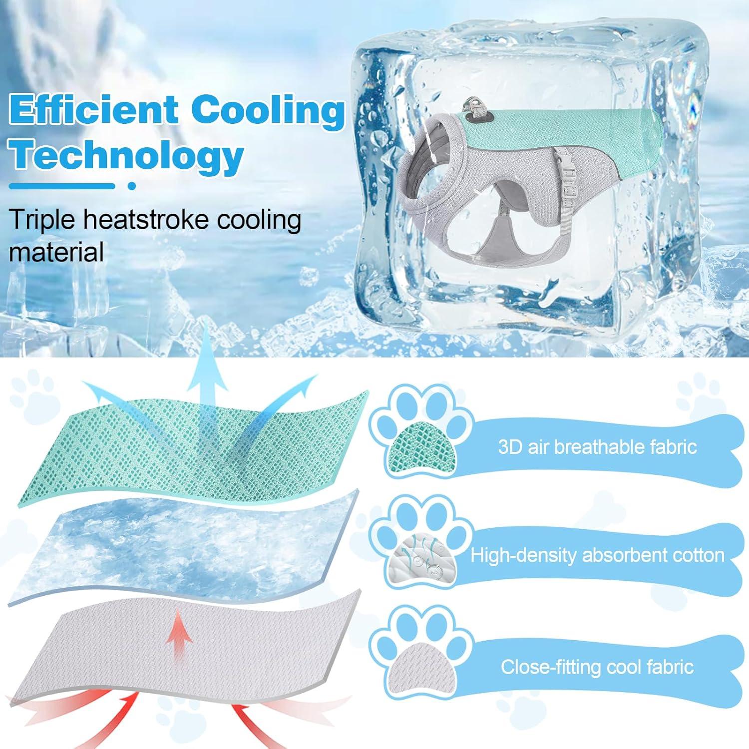 Chaleco Refrigerante para Perros Guzekier con Botella de Agua (L)