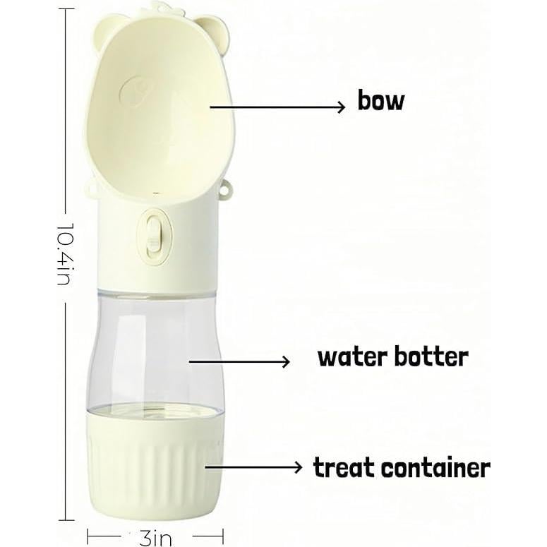 Botella de Agua para Perros Genérico Plegable 21.5cm Púrpura