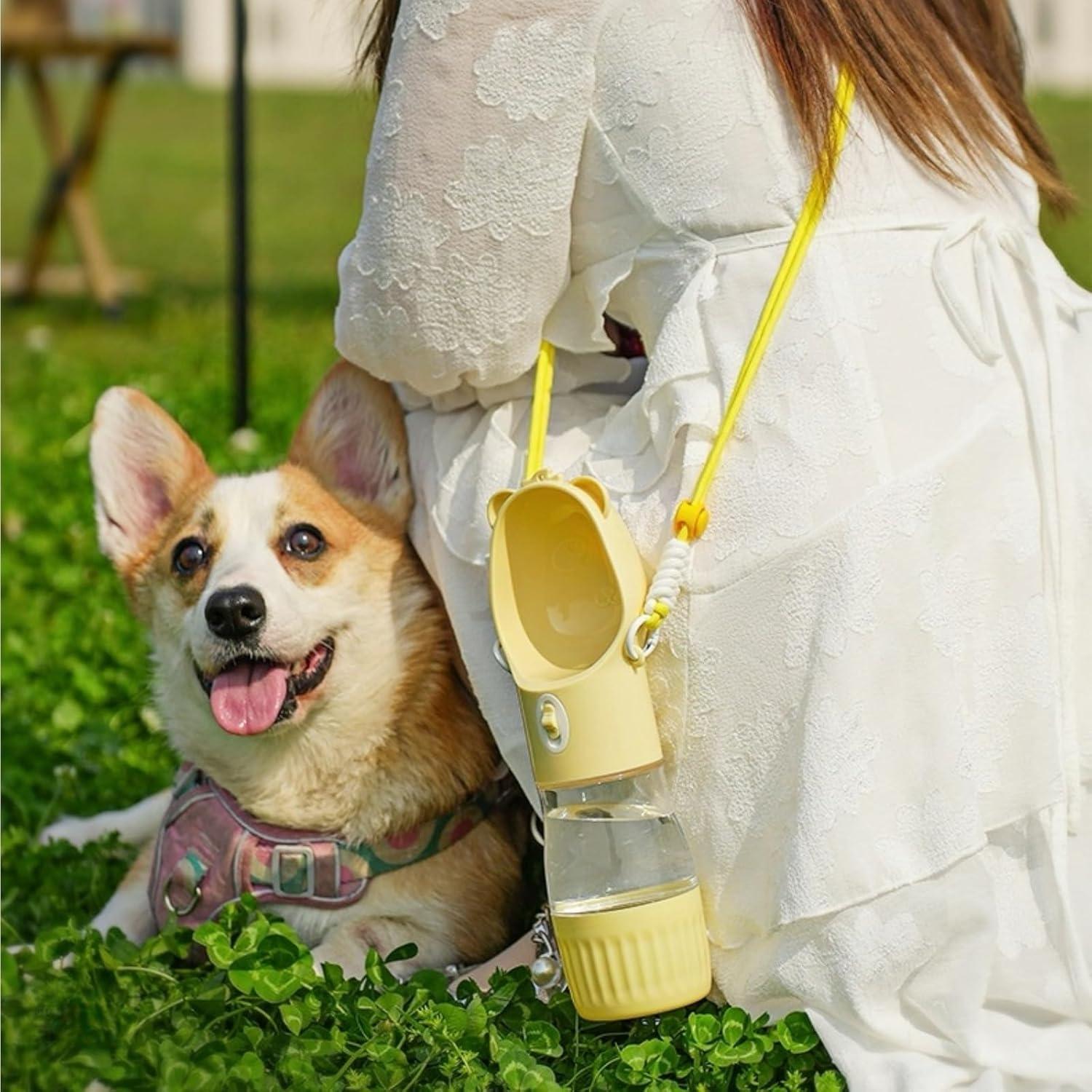 Botella de Agua para Perros Genérico Plegable 21.5cm Púrpura