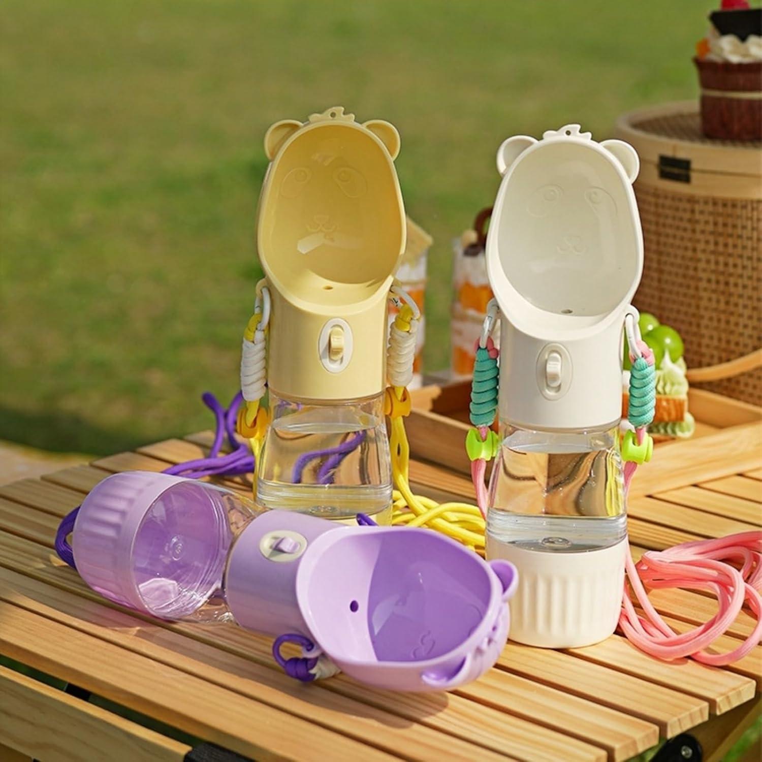 Botella de Agua para Perros Genérico Plegable 21.5cm Púrpura