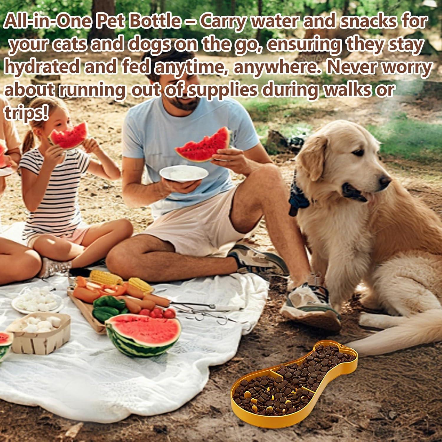 Botella de Agua y Comida para Perros Glowki 200ml Blanco