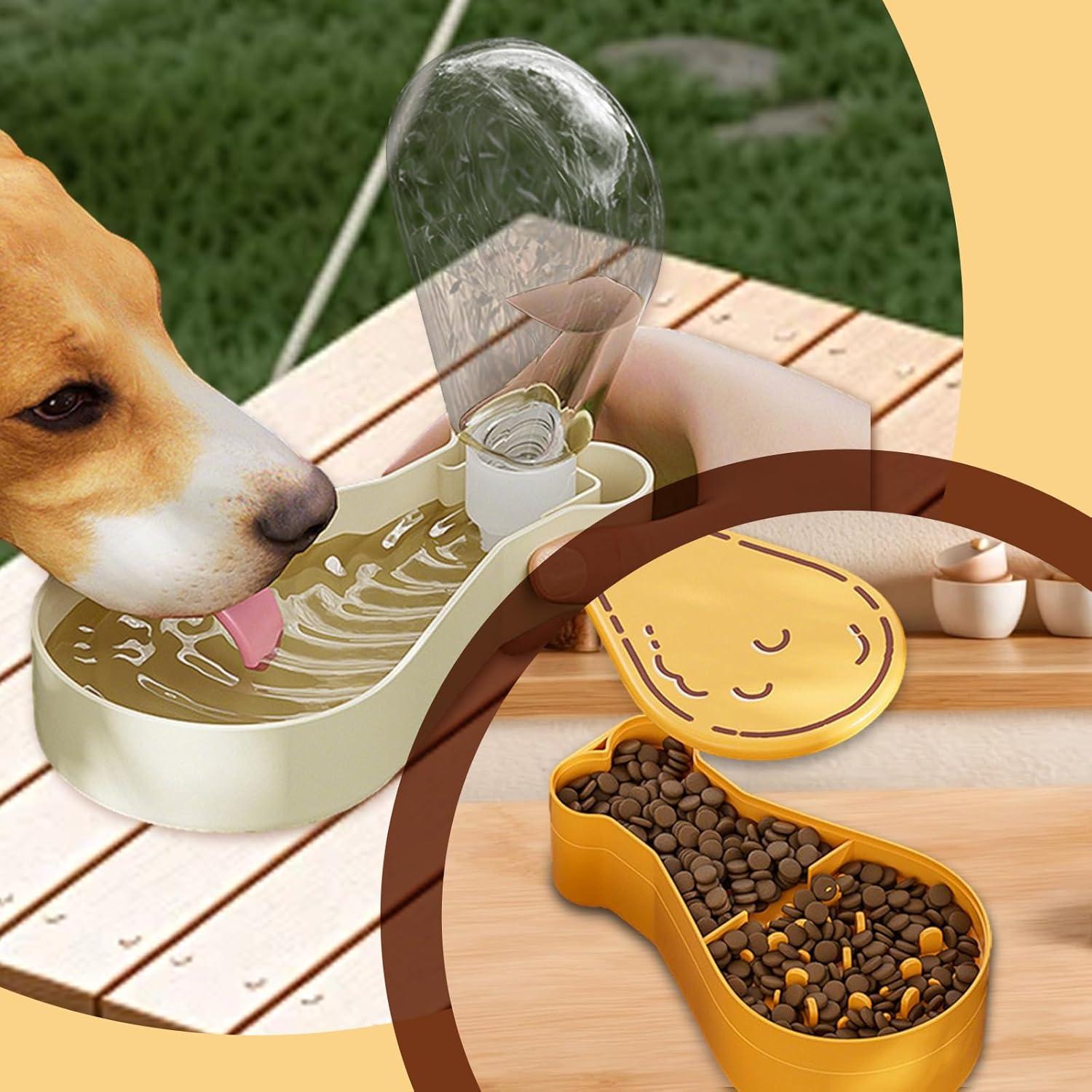 Botella de Agua y Comida para Perros Glowki 200ml Blanco