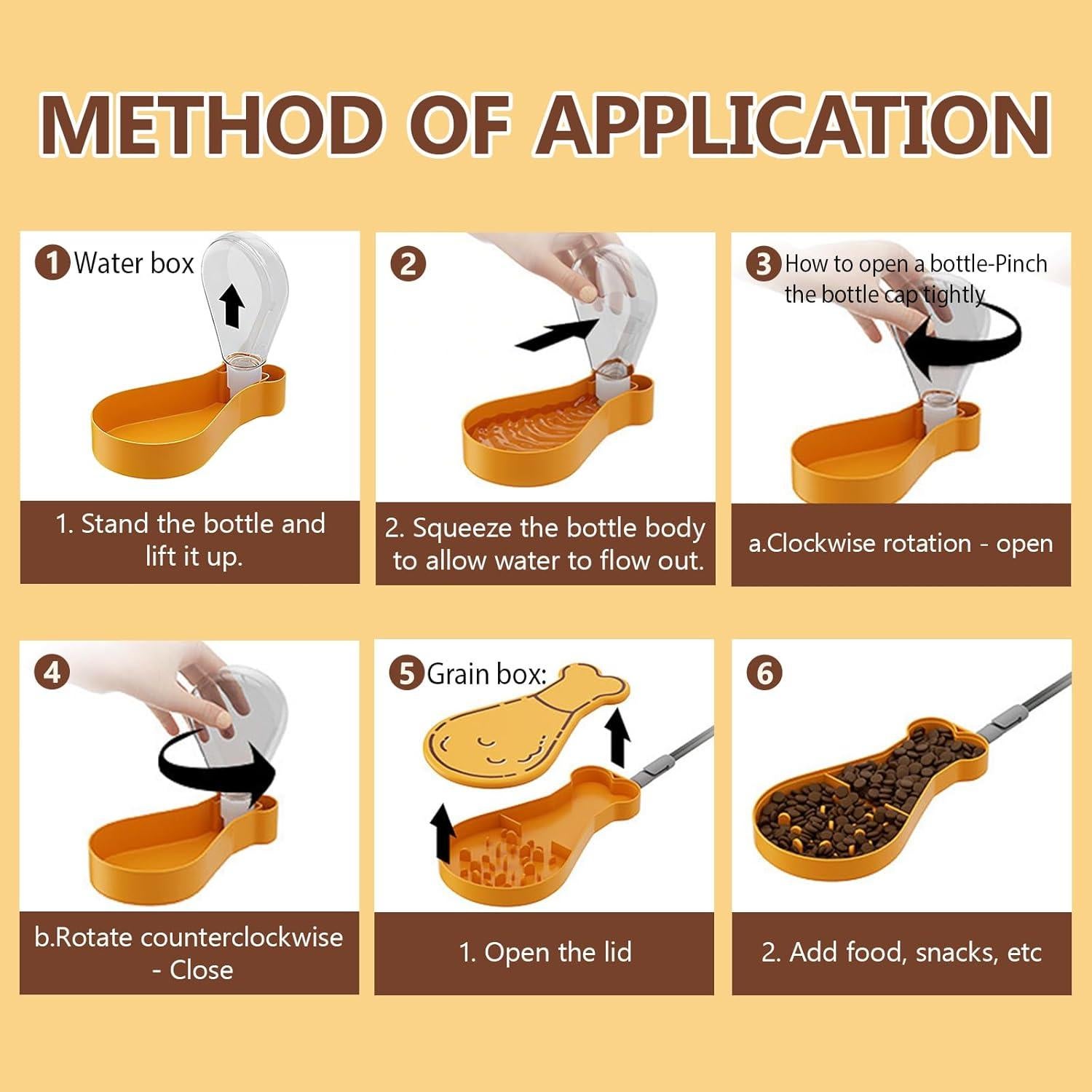 Botella de Agua y Comida para Perros Glowki 200ml Blanco