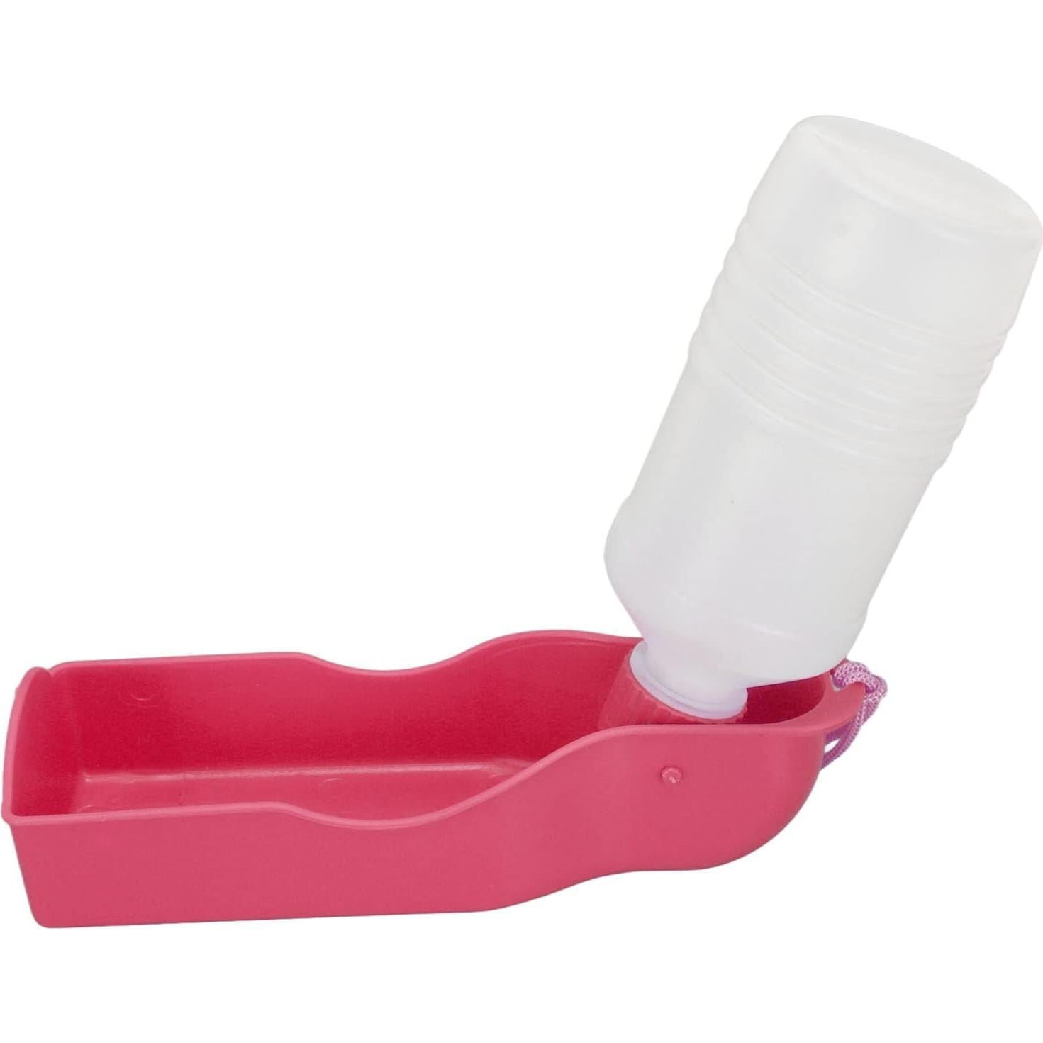 Botella de Agua para Mascotas DAUZ 300ml Rosa Portátil