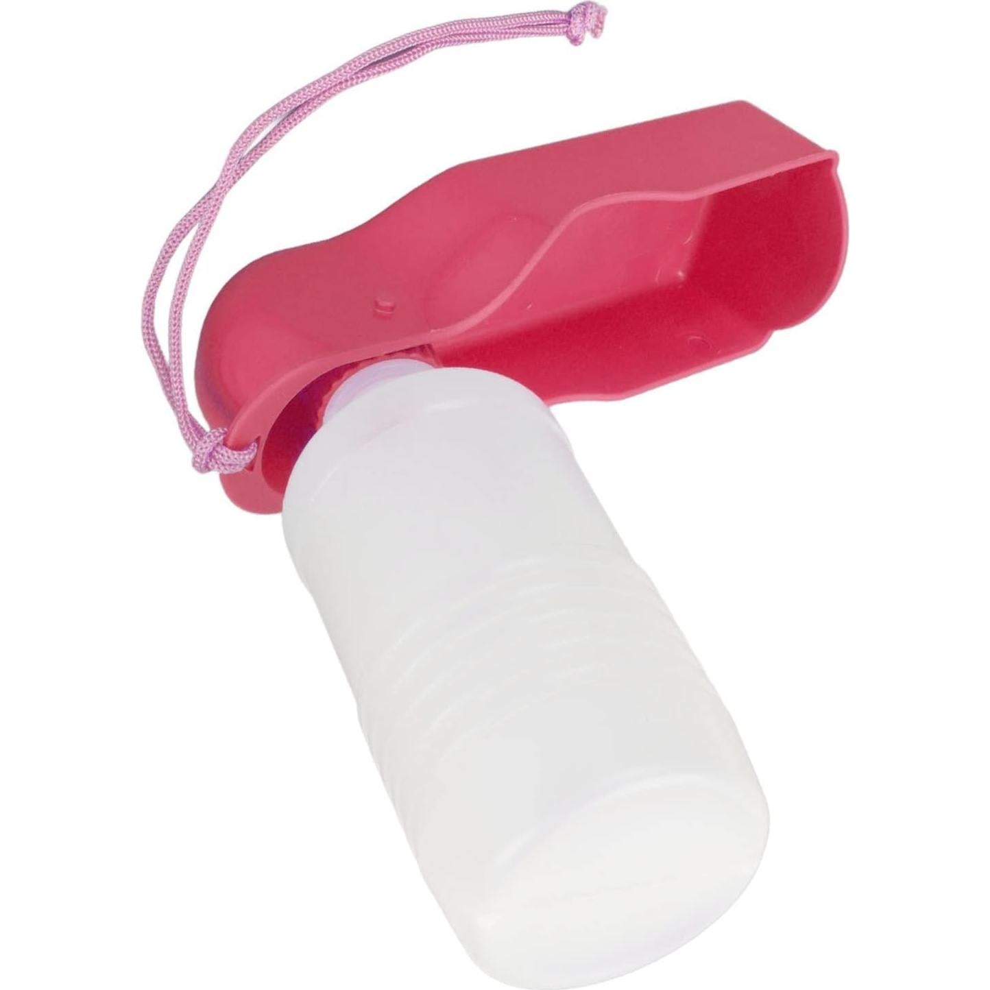 Botella de Agua para Mascotas DAUZ 300ml Rosa Portátil