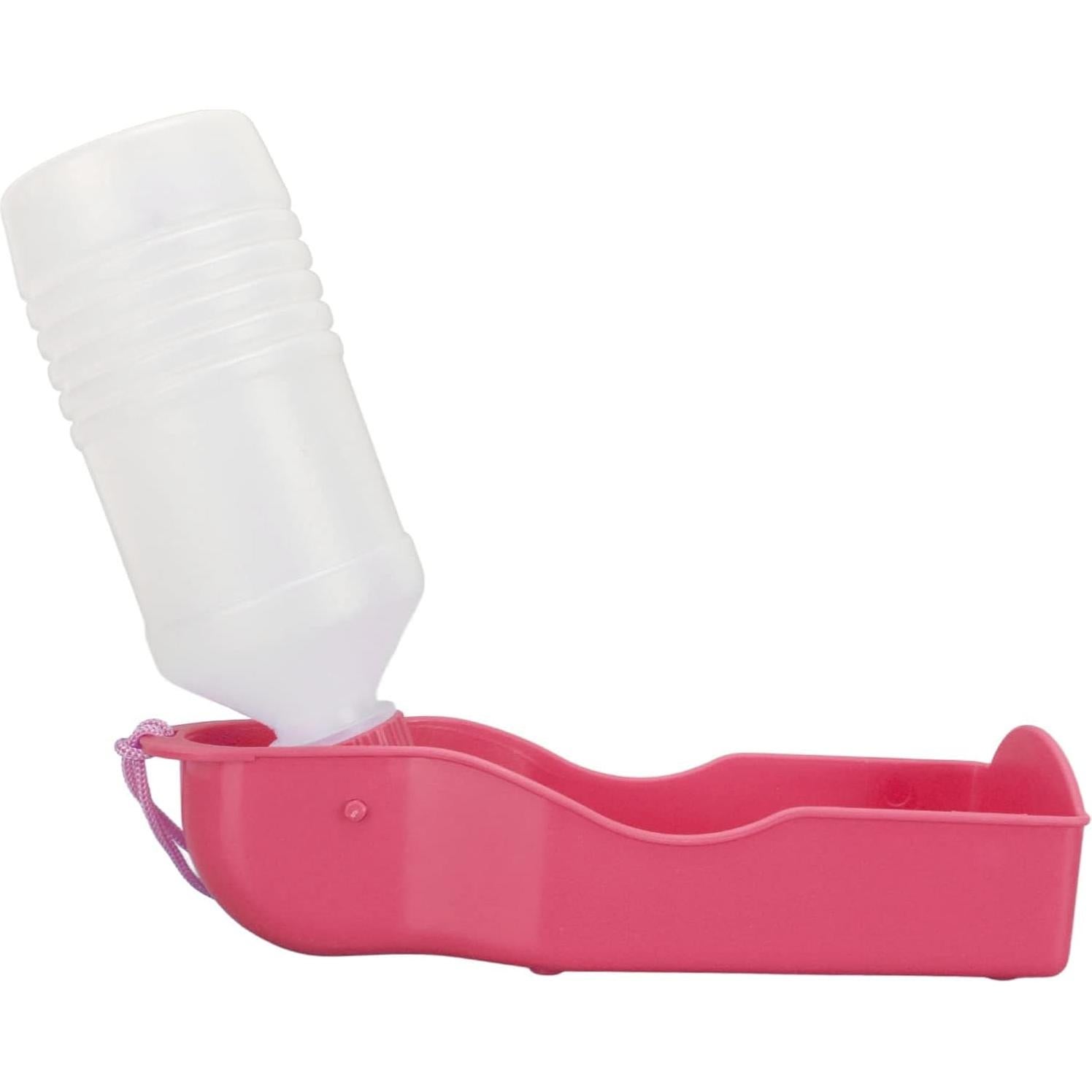 Botella de Agua para Mascotas DAUZ 300ml Rosa Portátil