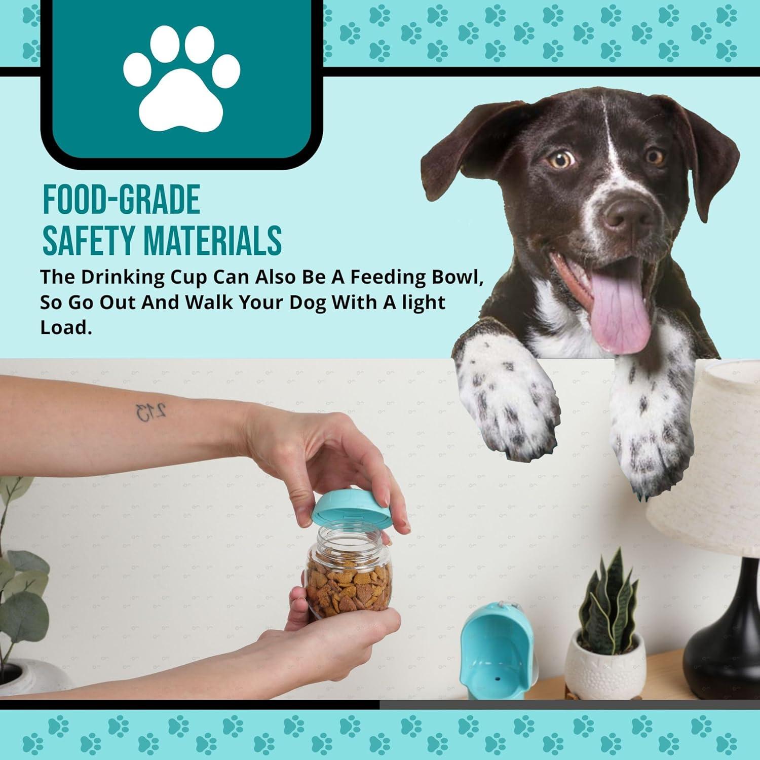 Botella de Agua Portátil para Perros HappiTails 500 ml Azul