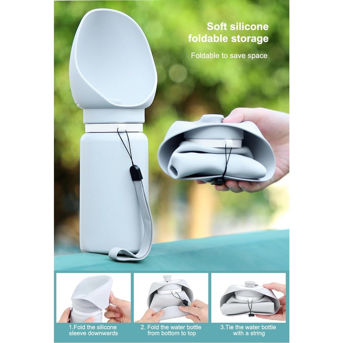 Botella de Agua Plegable para Perros Genérico 550ml a Prueba de Fugas