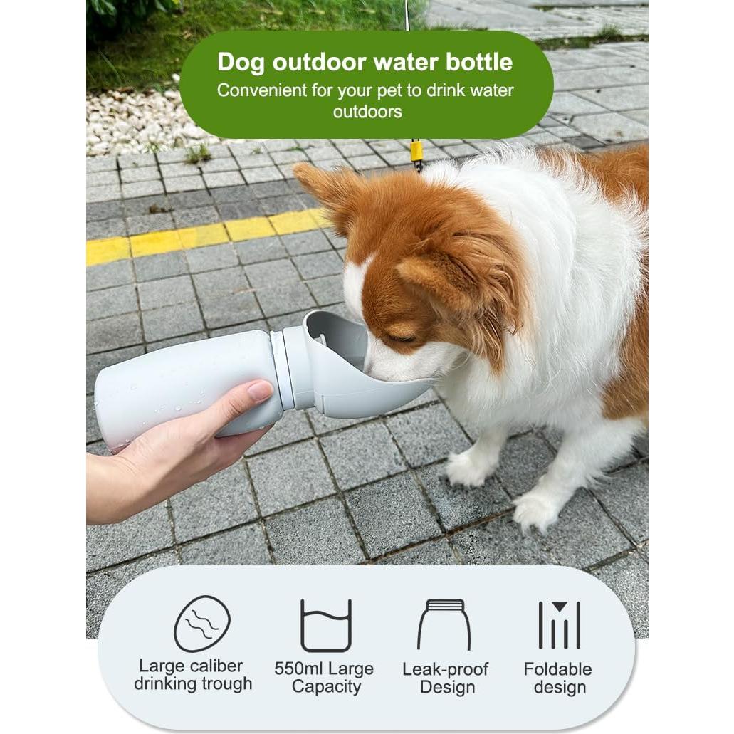 Botella de Agua Plegable para Perros Genérico 550ml a Prueba de Fugas