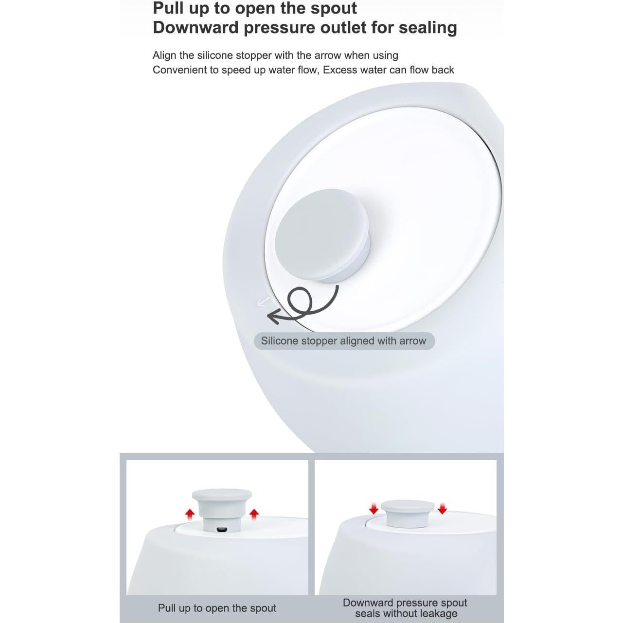 Botella de Agua Plegable para Perros Genérico 550ml a Prueba de Fugas