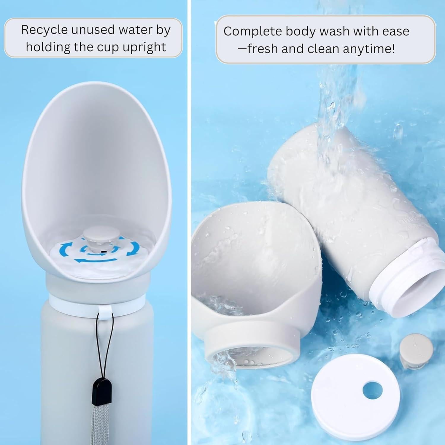 Botella de Agua Plegable para Perros 550ml Silicona Portátil