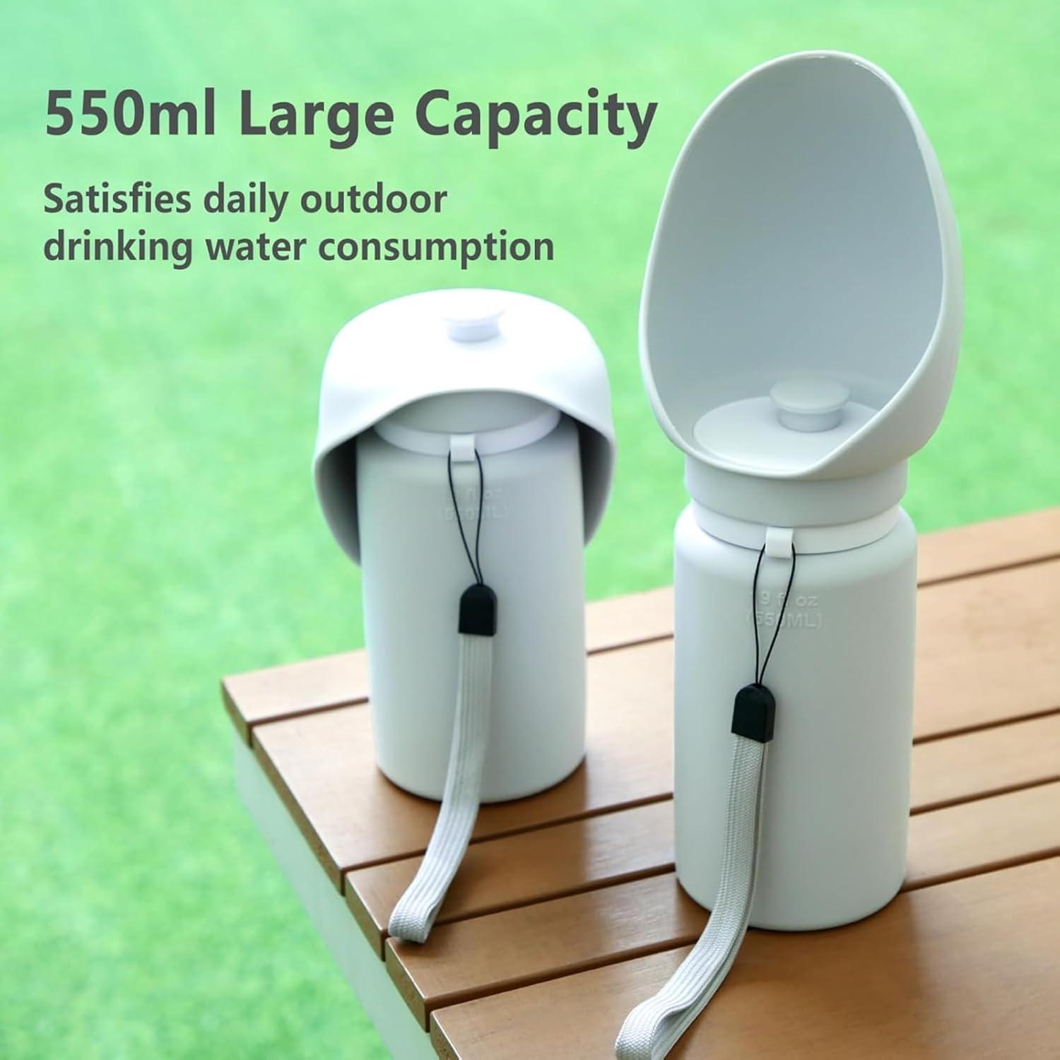 Botella de Agua Plegable para Perros 550ml Silicona Portátil