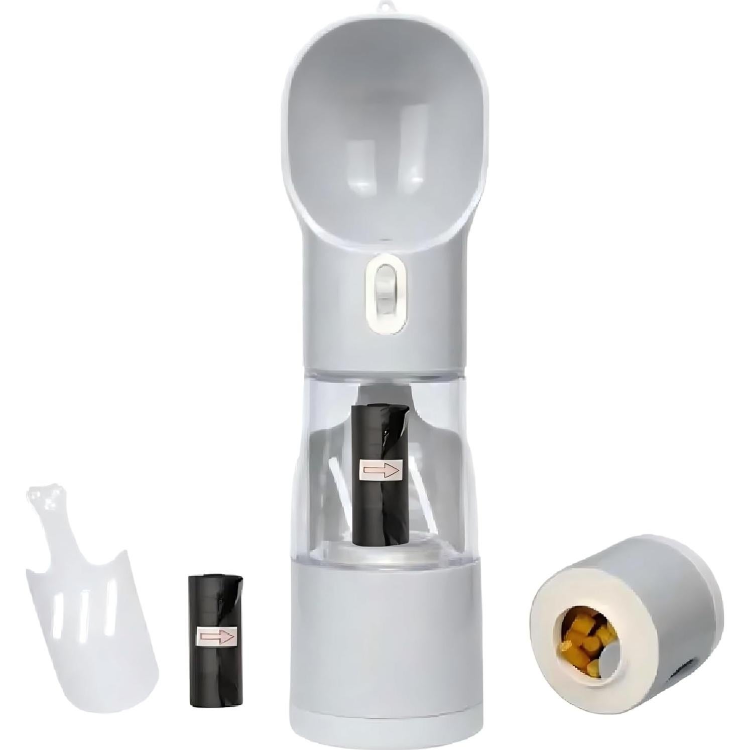 Botella de Agua y Comida para Perros LA Paws and Claws 4 en 1