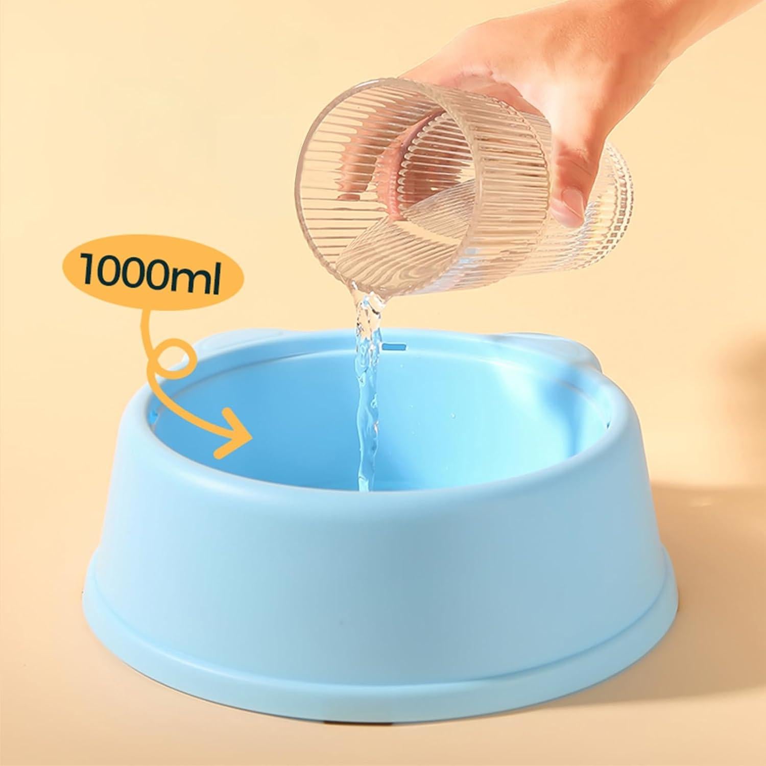 Cuenco de Agua Antideslizante Yaruiguang 1L para Perros y Gatos