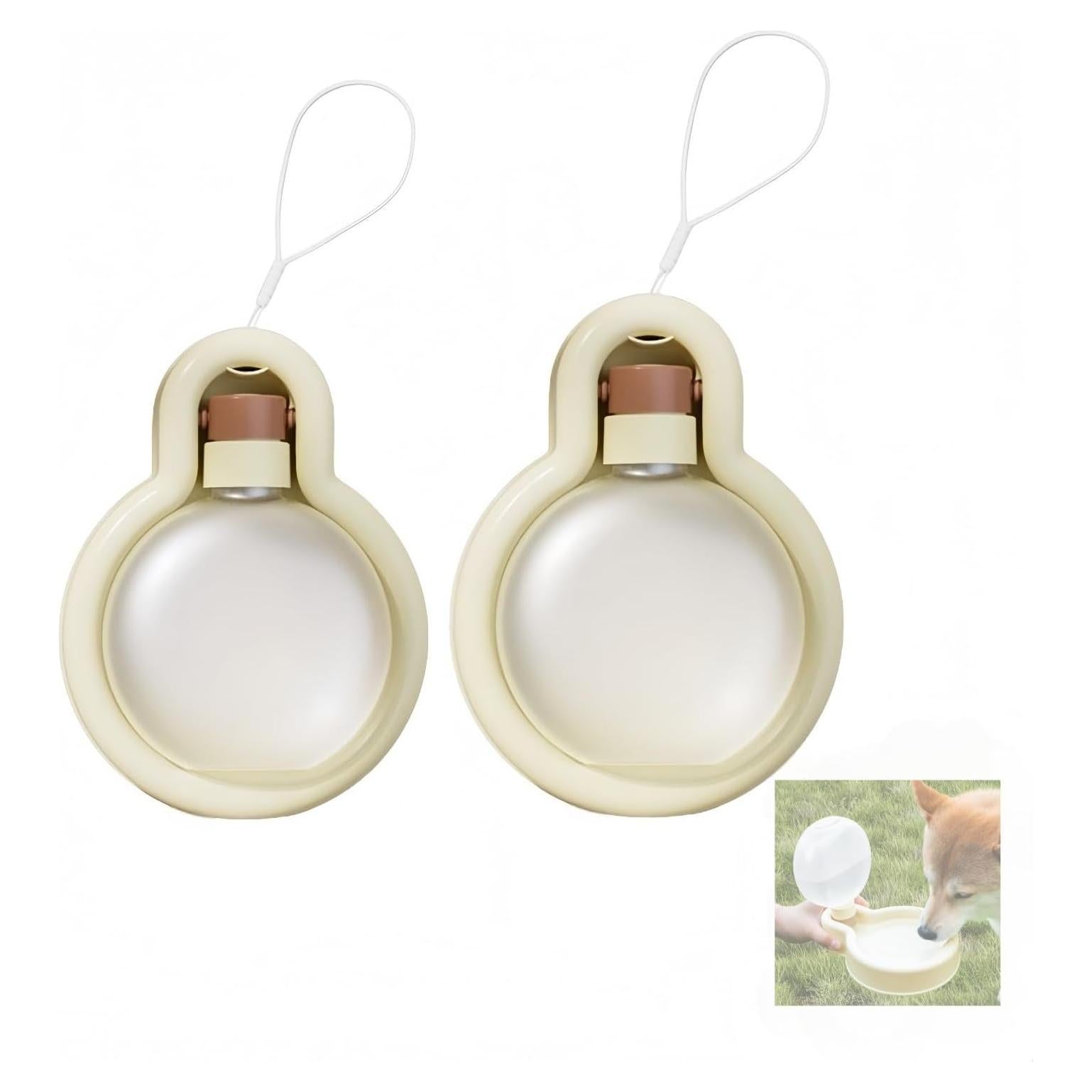 Botella de Agua Plegable para Perros WQHLONGBO 500ml y 350ml