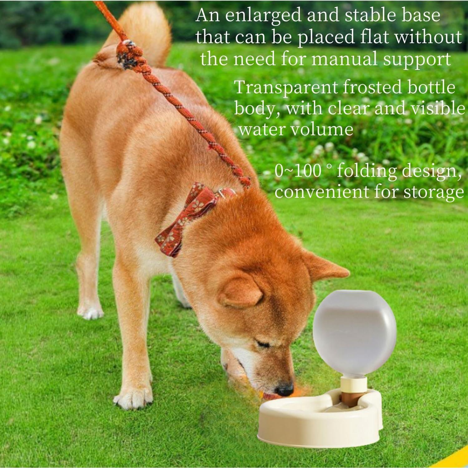 Botella de Agua Plegable para Perros WQHLONGBO 500ml y 350ml