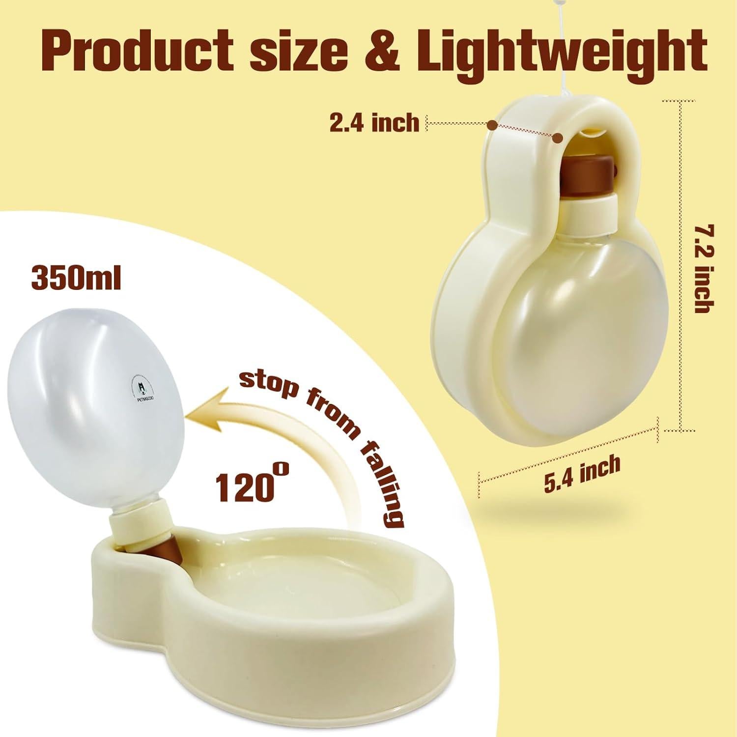 Botella de Agua Portátil para Perros PETMGCOO 384ml - A Prueba de Fugas