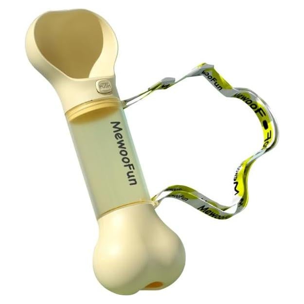 Botella de Agua Portátil para Mascotas Rayvelous 400ml Amarillo