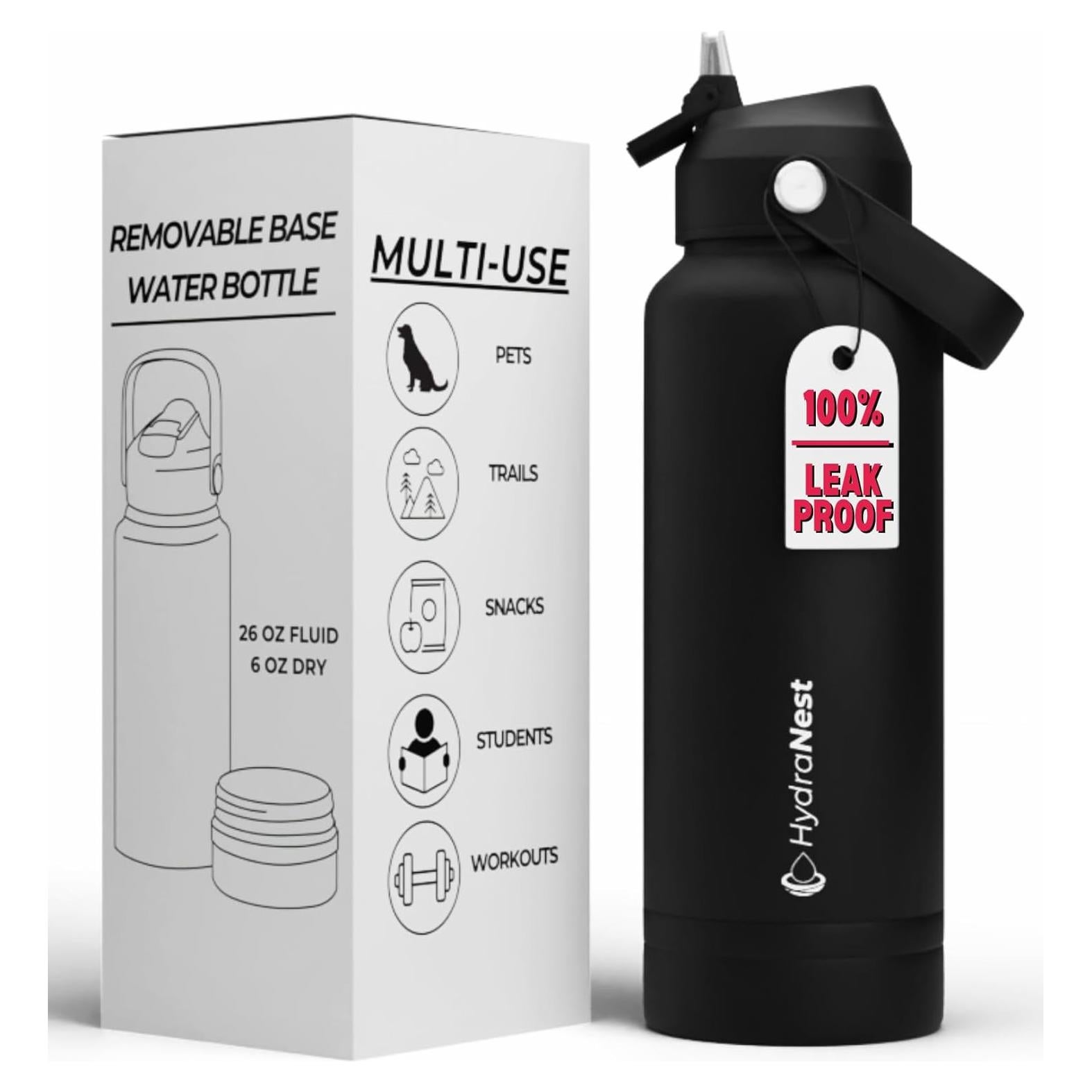 Botella de Agua para Perros HydraNest 0.77L Acero Inoxidable