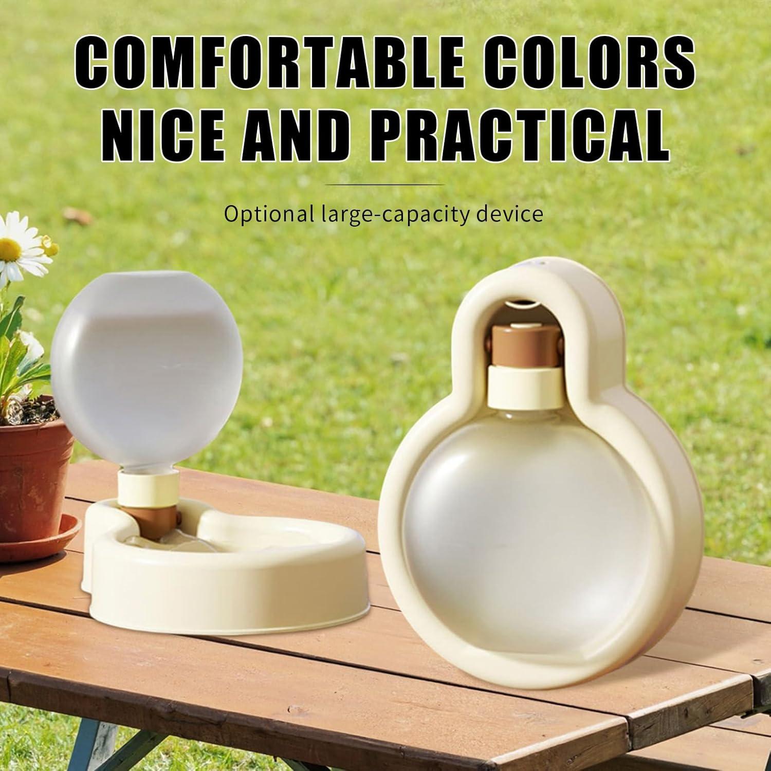 Botella de Agua Plegable para Mascotas GUAIZHUREN 348ml Beige