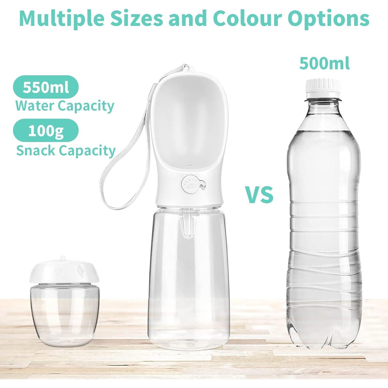 Botella de Agua Portátil para Perros MYOWELL 567ml + 170ml