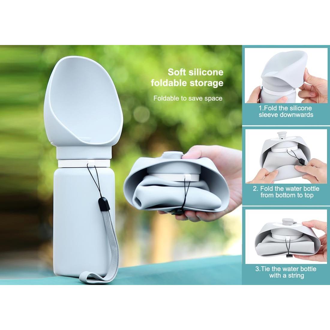 Botella de Agua para Perros Sprigold 550ml Plegable a Prueba de Fugas