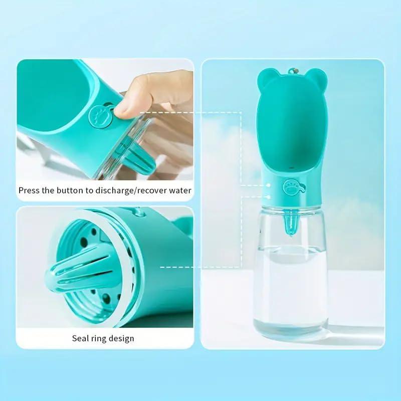 Botella de Agua para Perros ZHEJIANG 354 ml Portátil Blanca