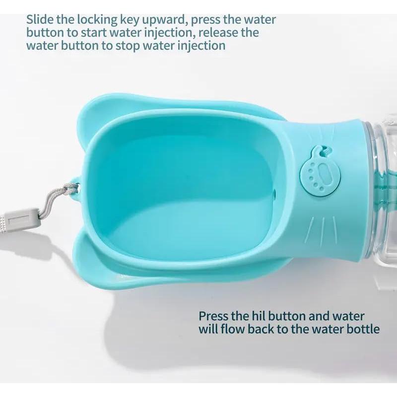 Botella de Agua para Perros ZHEJIANG 354 ml Portátil Blanca