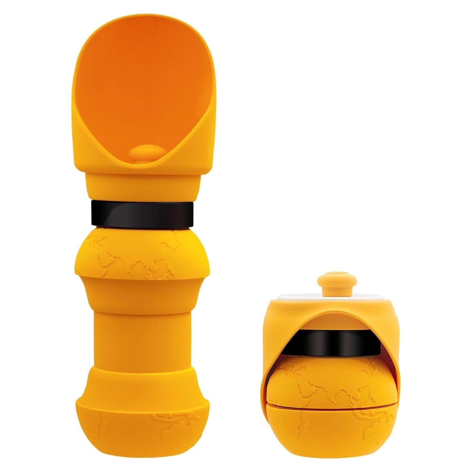 Botella de Agua Plegable para Perros BAOLAI 550ML Naranja