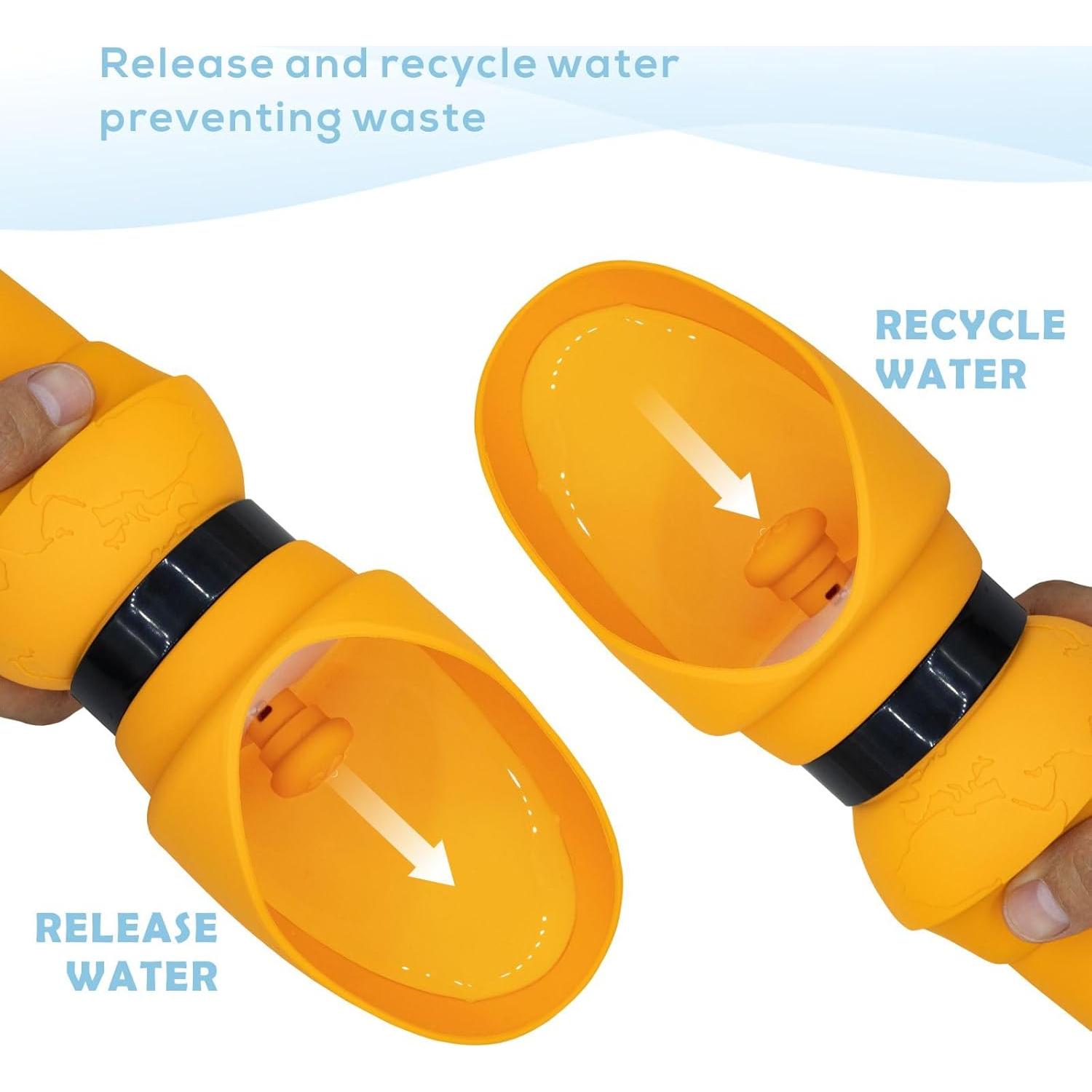 Botella de Agua Plegable para Perros BAOLAI 550ML Naranja