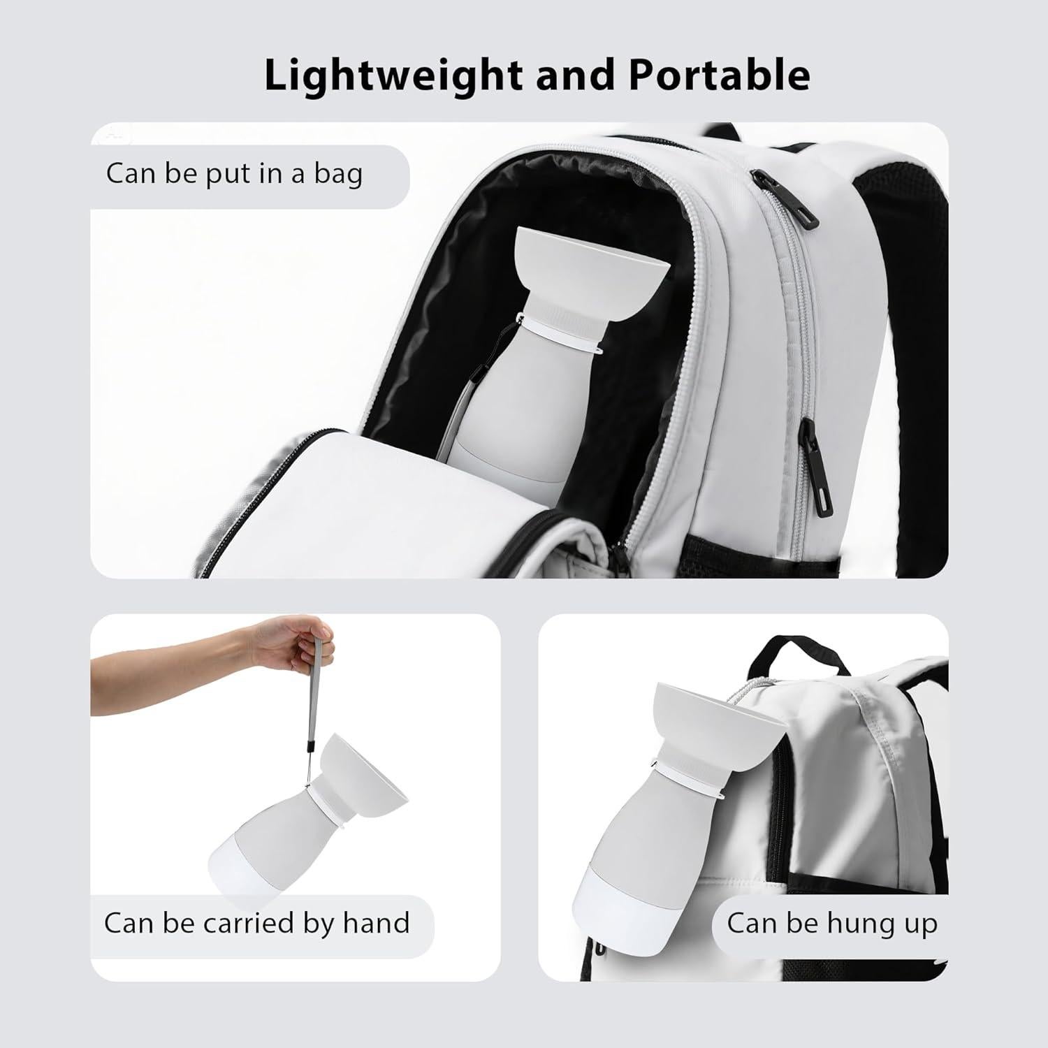 Botella de Agua Portátil PawSailor 591 ml y Tazón 260 ml Gris