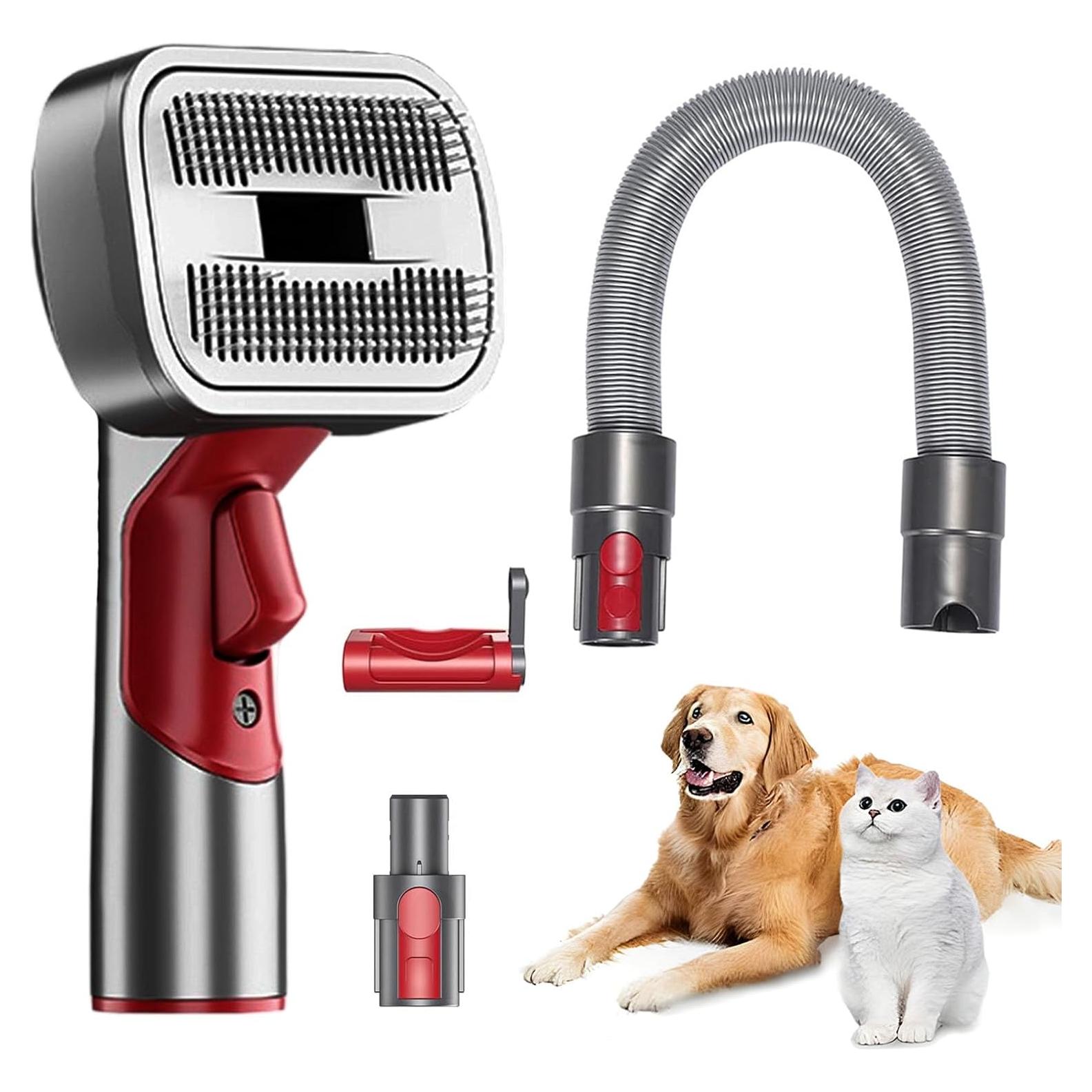 Kit de Aseo para Mascotas LAQVITA - Cepillo y Manguera 52 cm