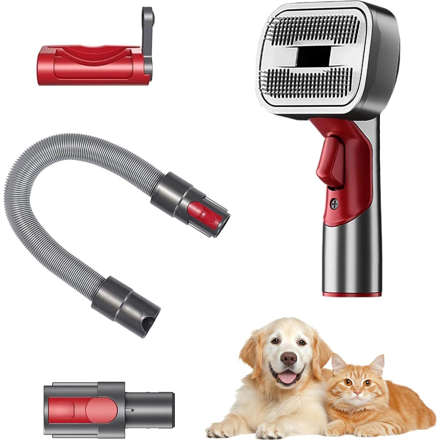 Kit de Aseo para Mascotas LAQVITA - Cepillo y Manguera 52 cm