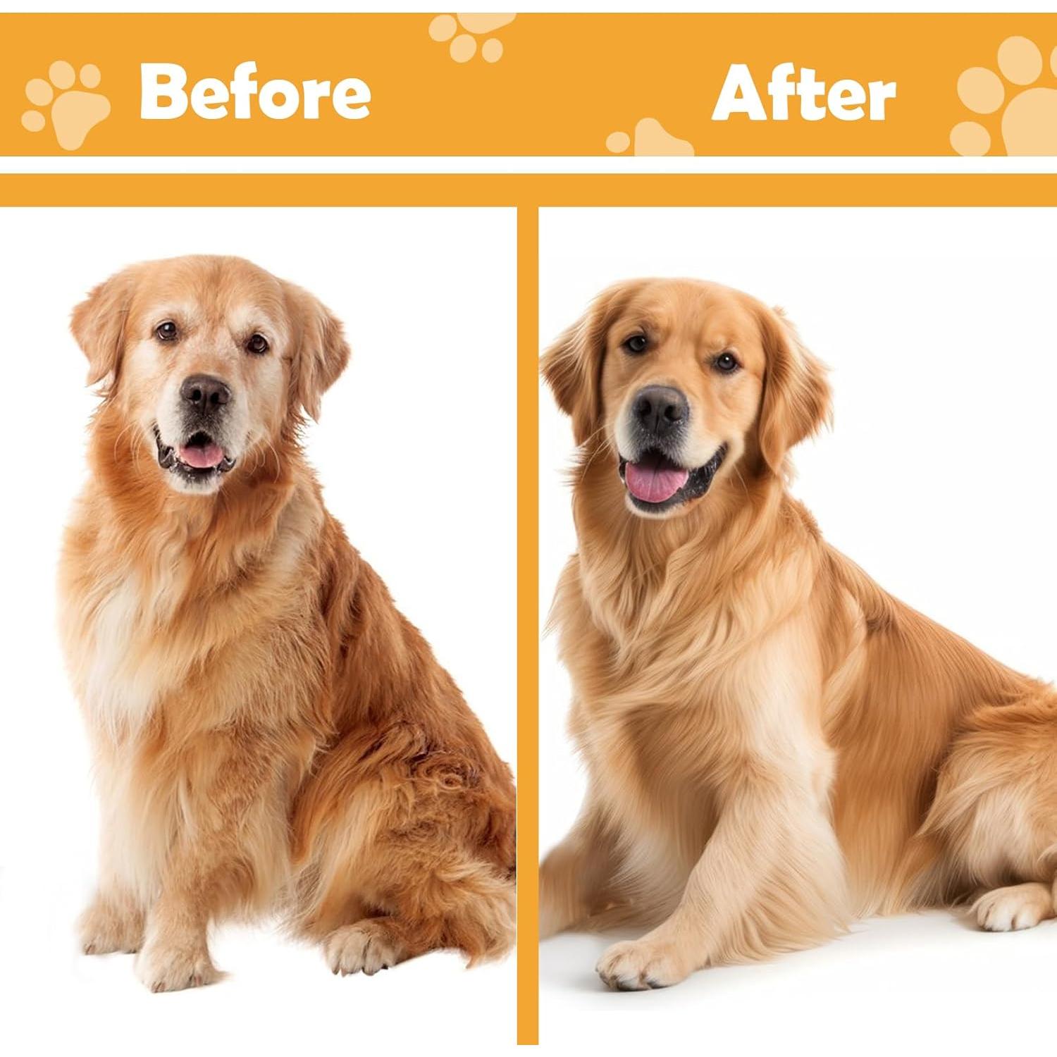 Cepillo Deshedding 2 en 1 MUYG para Gatos y Perros, Mango de Madera