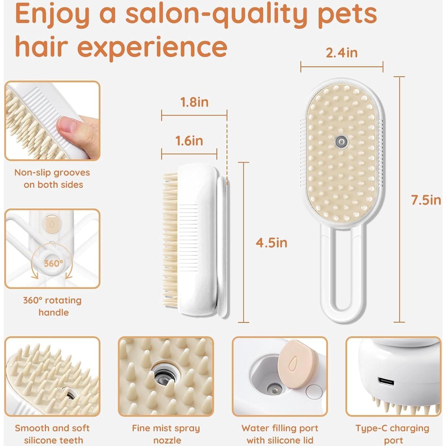 Cepillo de Aseo para Gatos y Perros Airdminystion 12cm