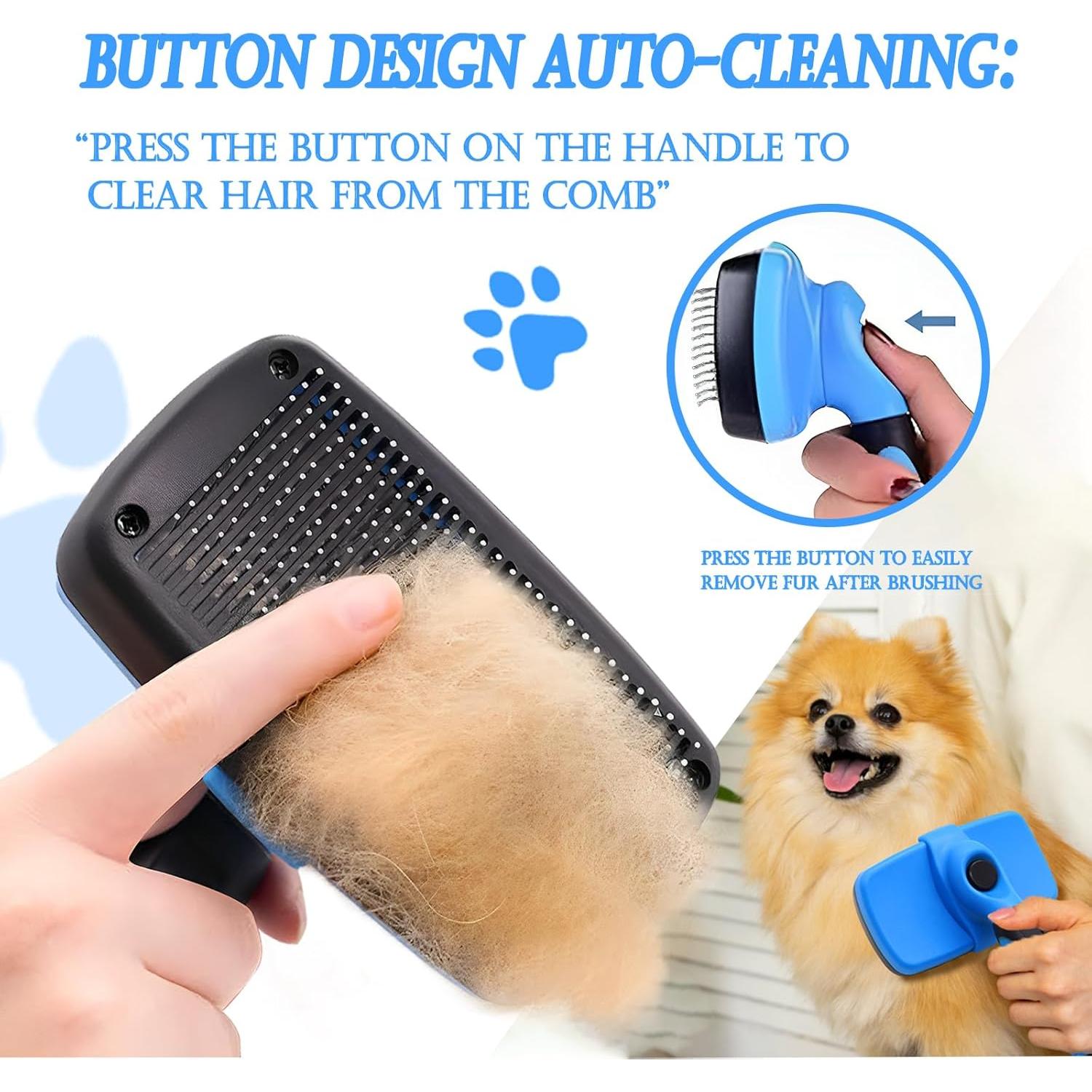 Cepillo 4 en 1 para Gatos y Perros ARTECARE Autolimpiante