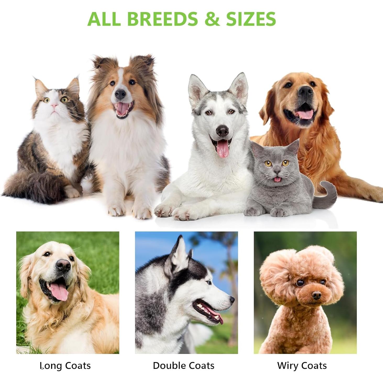 Rastrillo Profesional Doble Cara STALTWO para Mascotas Verde