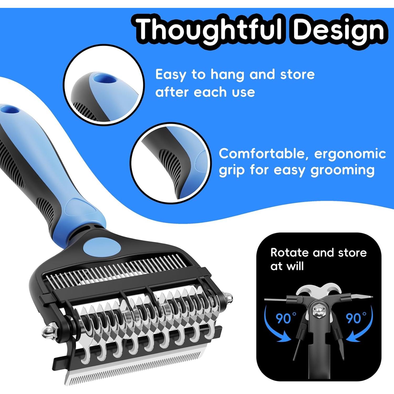 Herramienta de Aseo 3-en-1 AXEFUN para Perros y Gatos