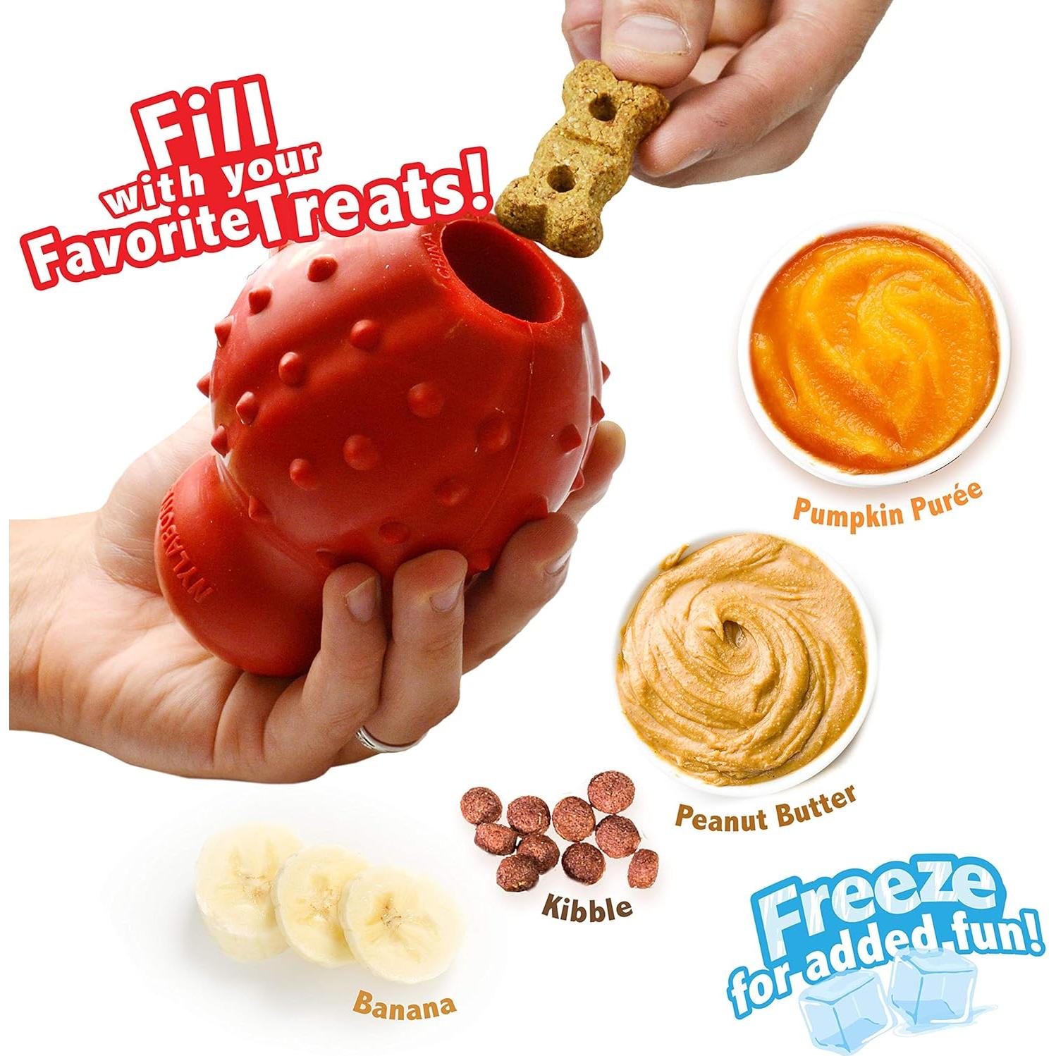 Juguete Masticable Rellenable Nylabone Pequeño Tocino 122g