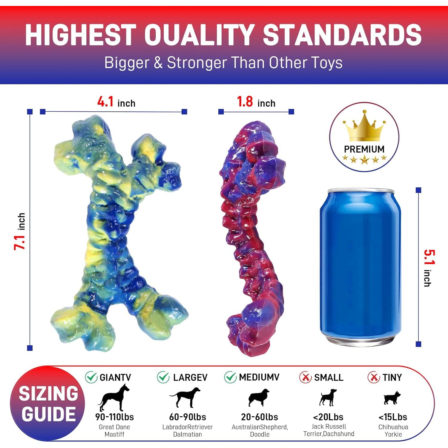 Juguetes para Perros Aelflane - Paquete de 2, Resistentes y Duraderos